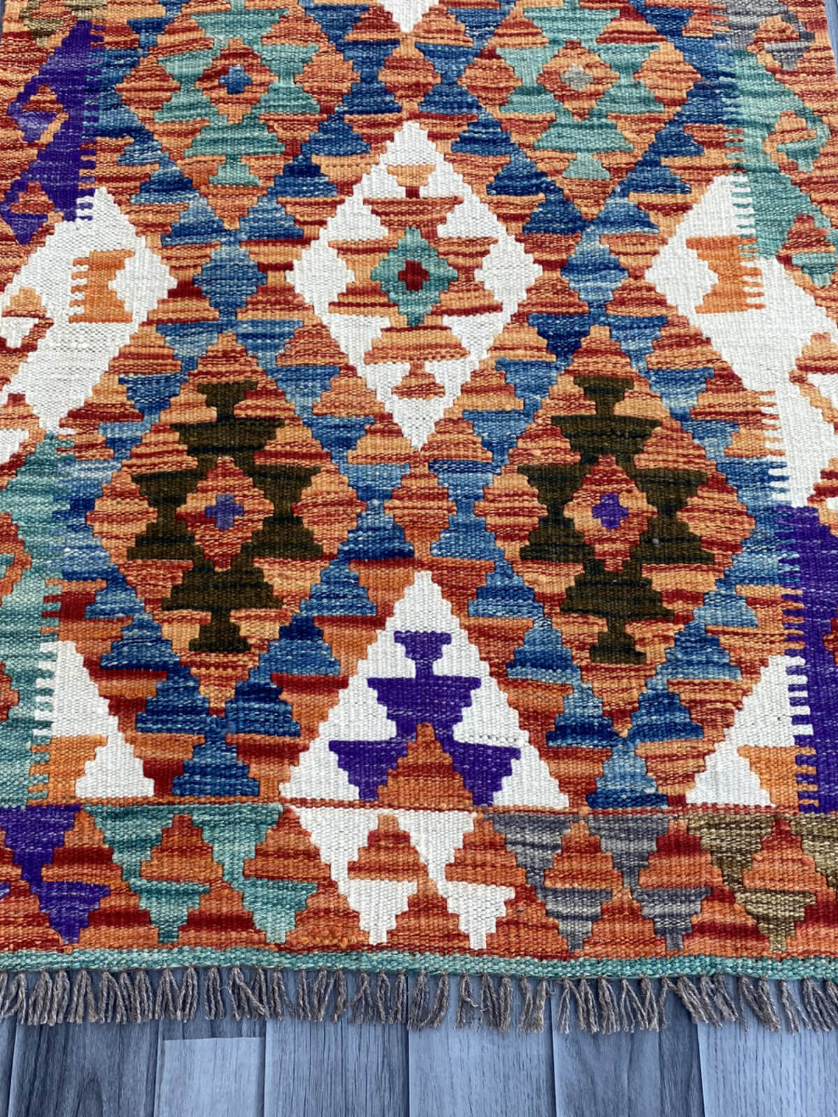 Handmade Flat Weave Kilim Rug (205 CM x 73 CM) SK#1086