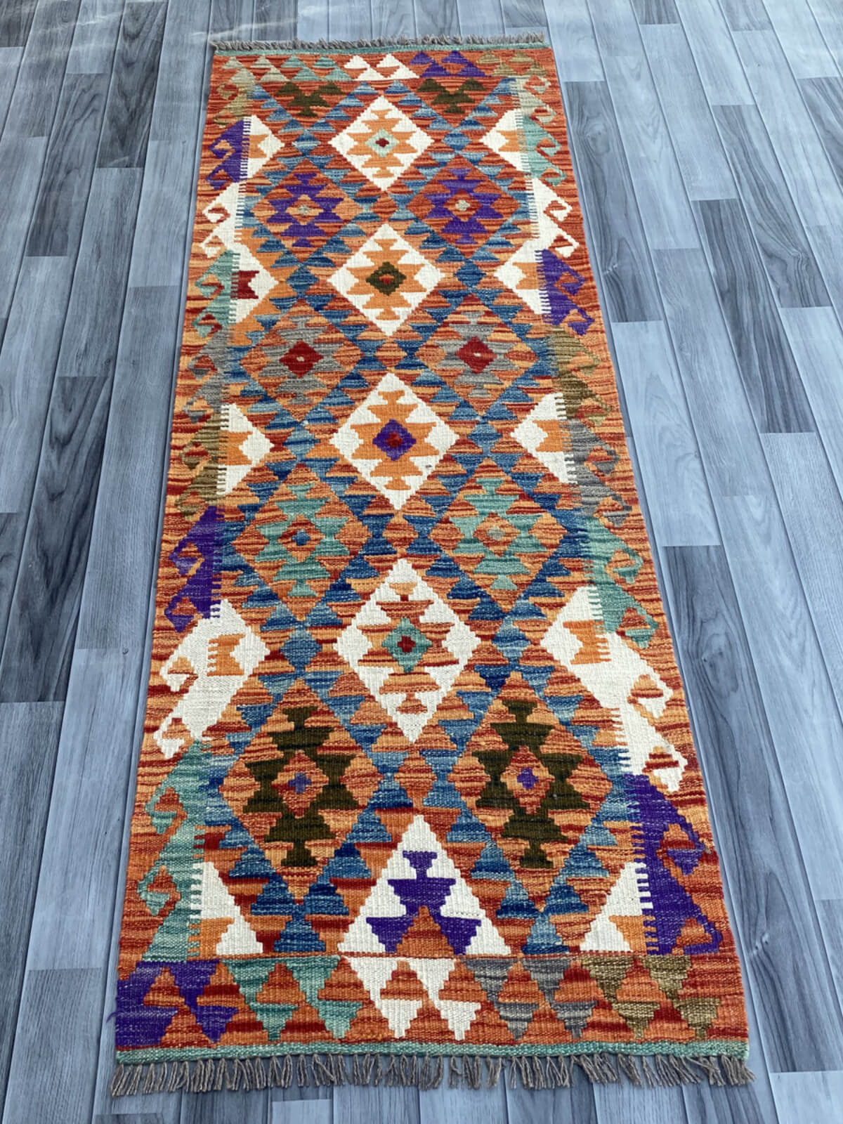 Handmade Flat Weave Kilim Rug (205 CM x 73 CM) SK#1086