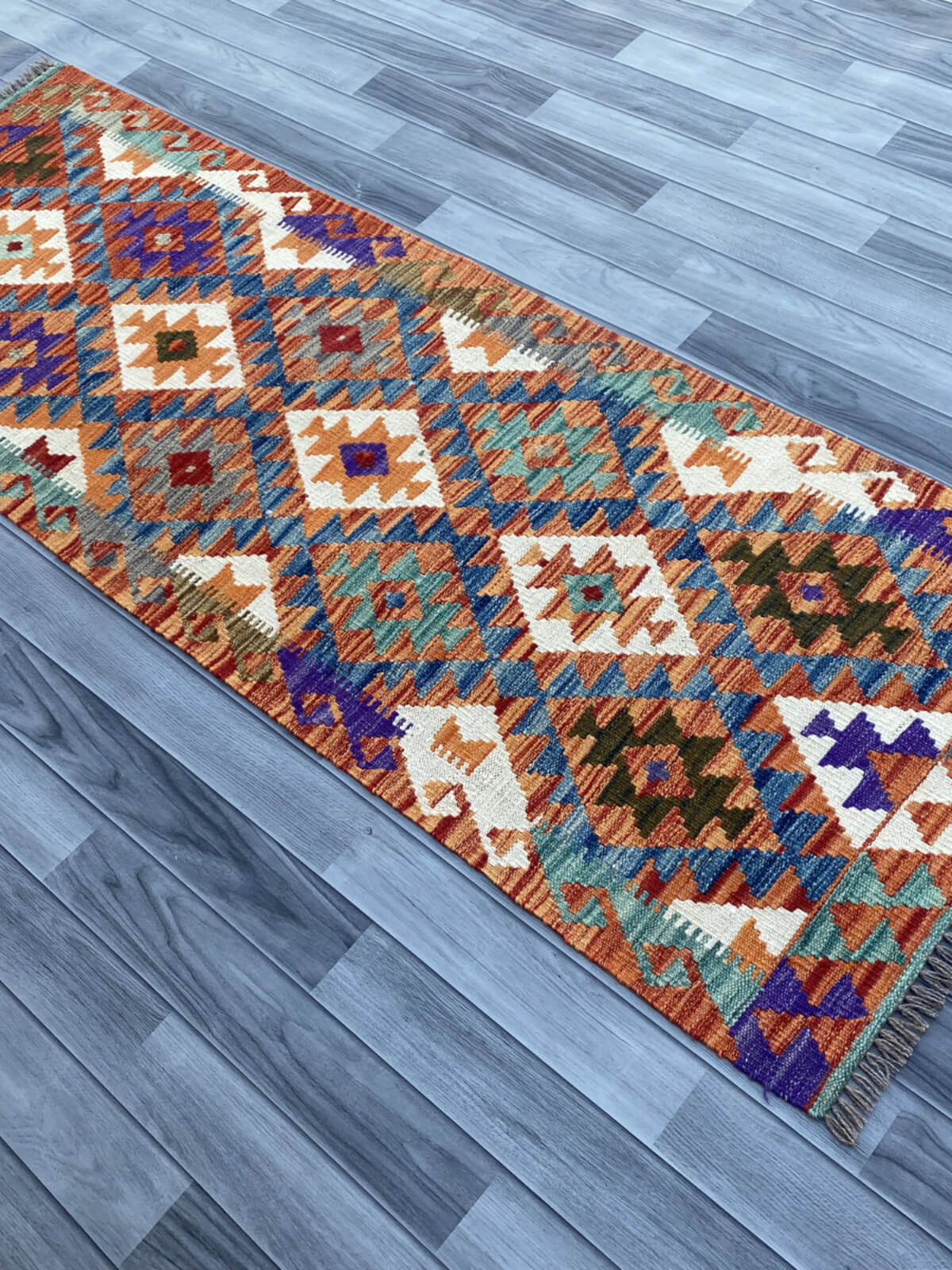 Handmade Flat Weave Kilim Rug (205 CM x 73 CM) SK#1086