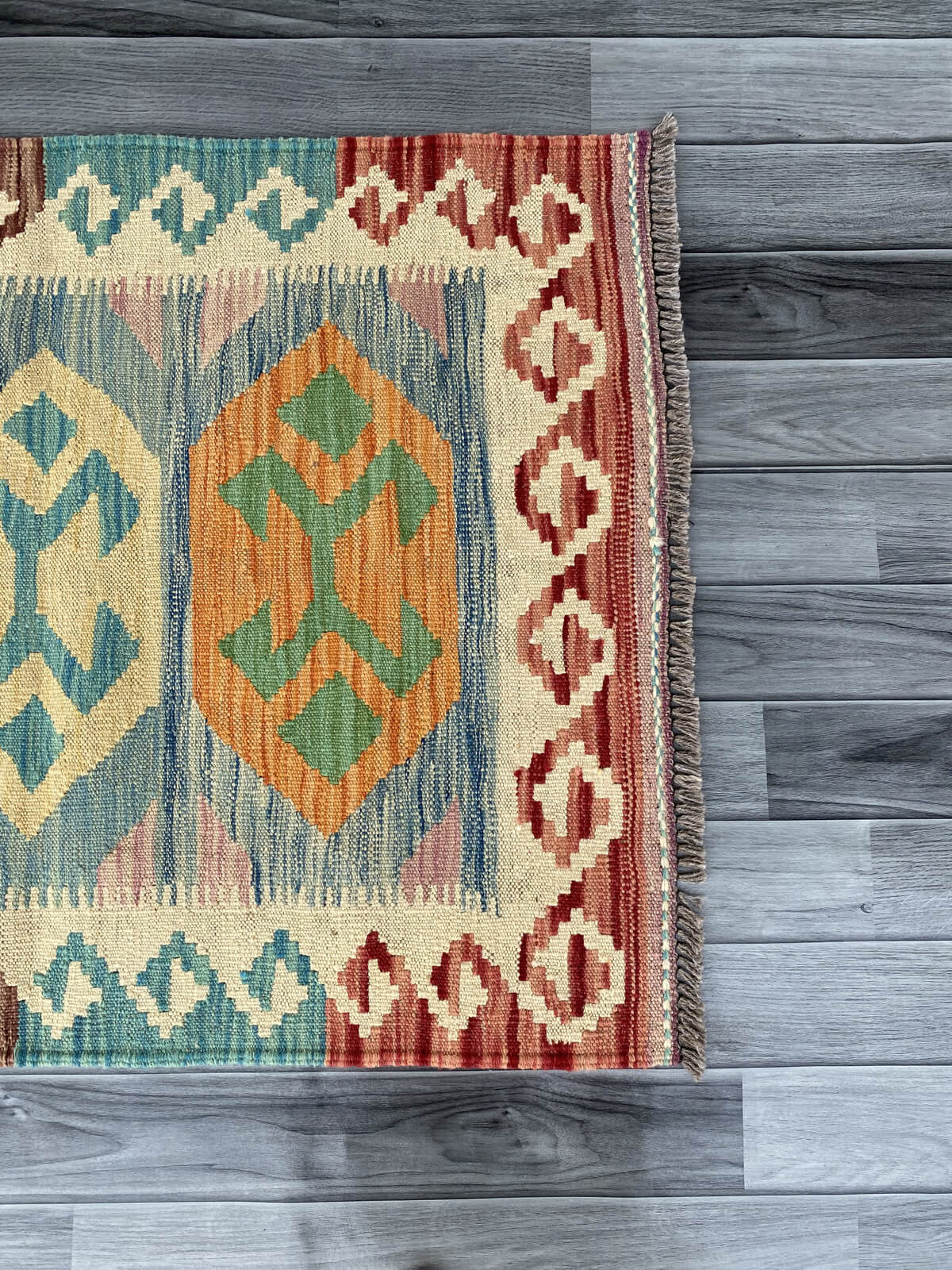Handmade Afghan Chobi Kilim Rug 103x77 cm KAS#726