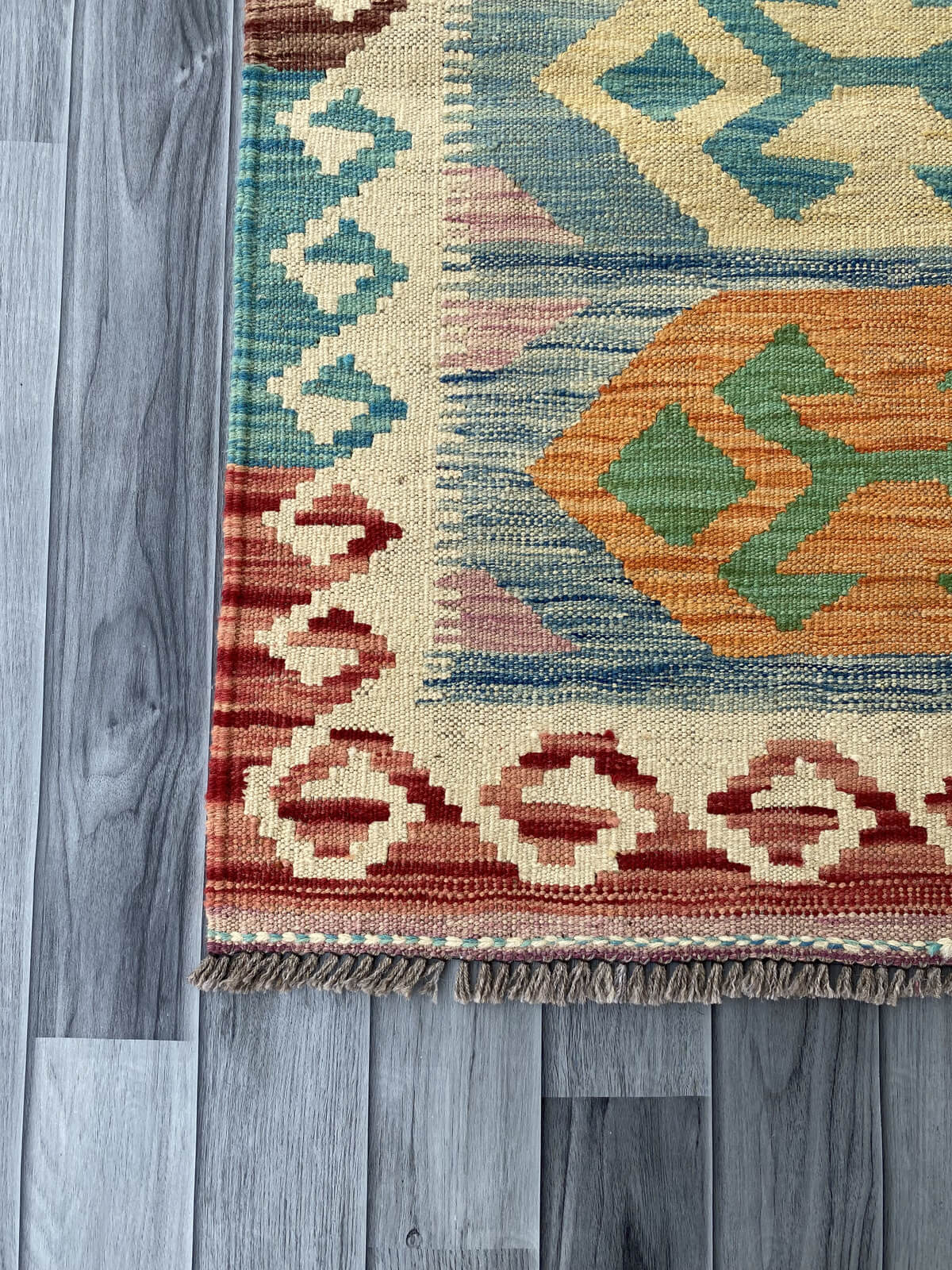 Handmade Afghan Chobi Kilim Rug 103x77 cm KAS#726