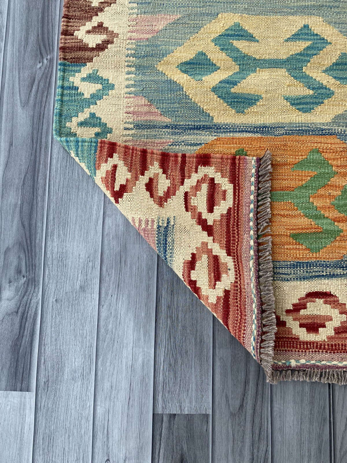 Handmade Afghan Chobi Kilim Rug 103x77 cm KAS#726