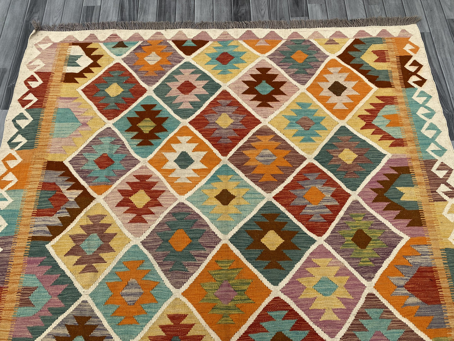 Handmade Flat Weave Kilim Rug |302 CM x 198 CM KSD#209