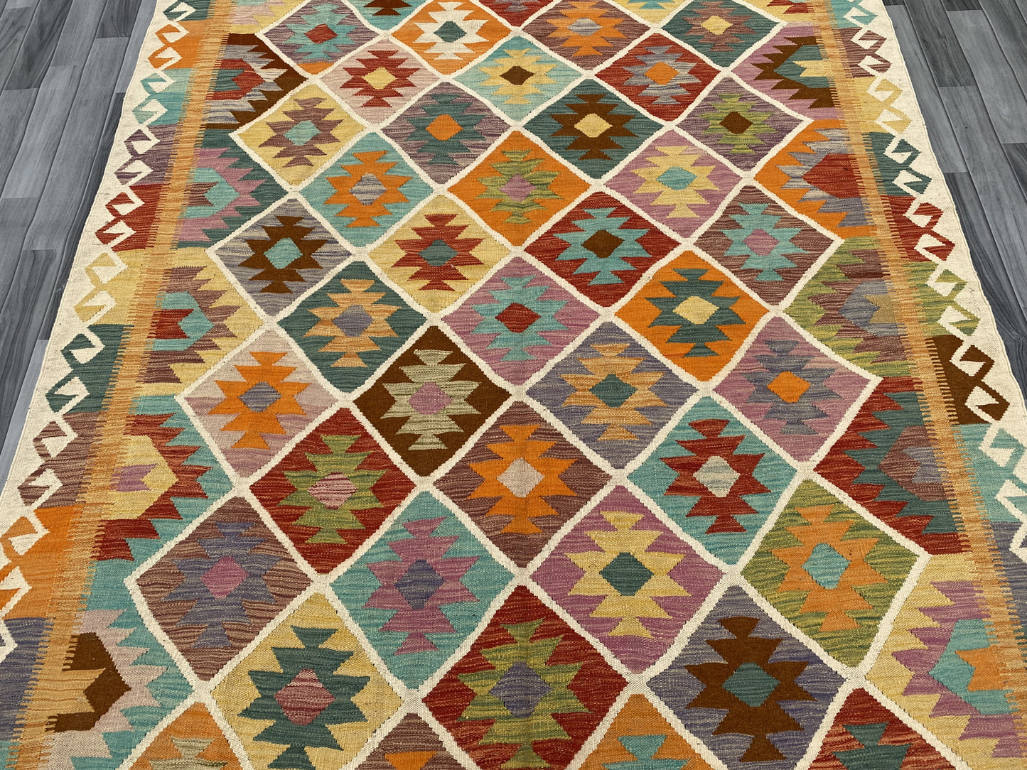 Handmade Flat Weave Kilim Rug |302 CM x 198 CM KSD#209
