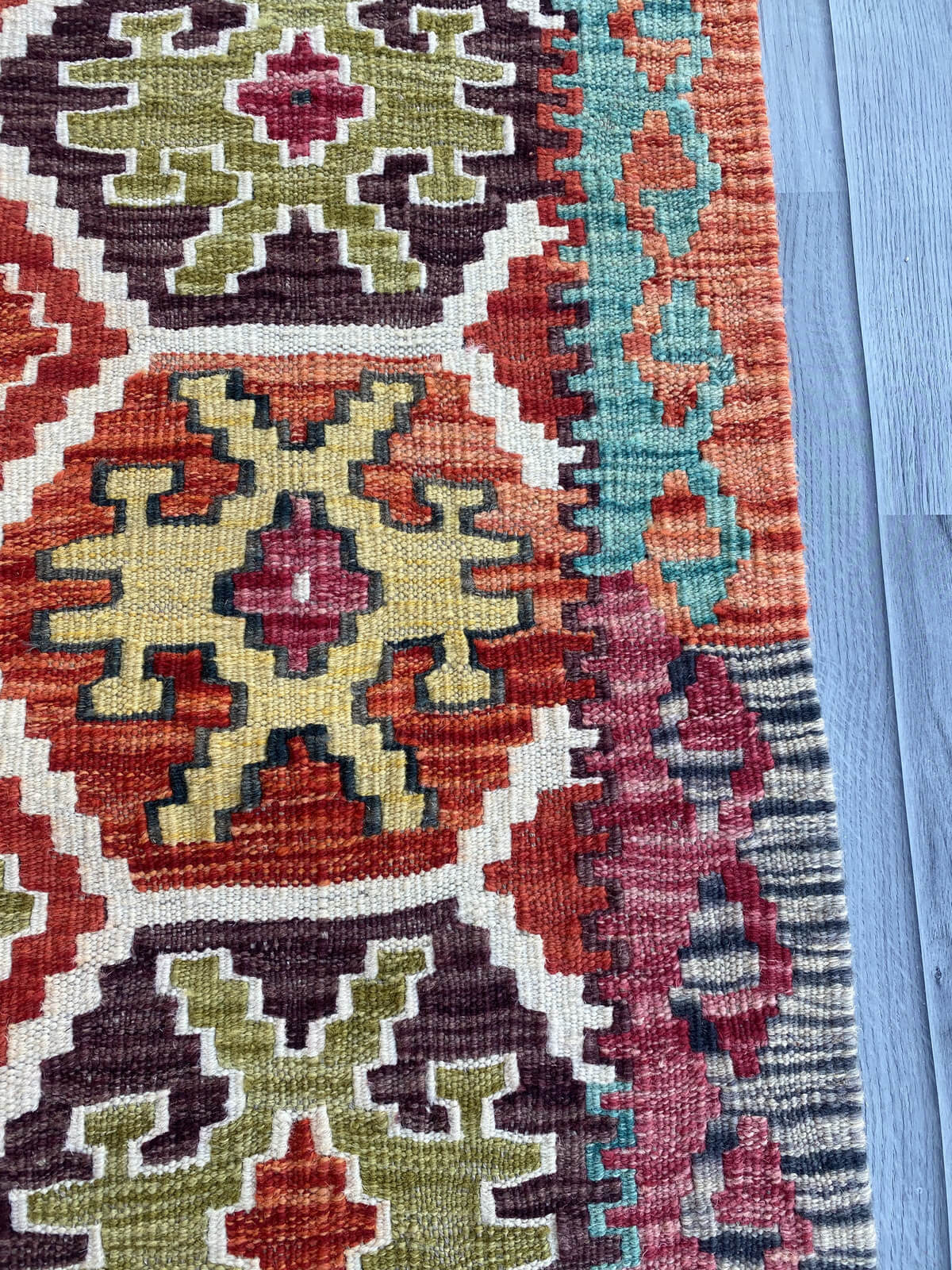 Handmade Flat Weave Kilim Rug ( 392 cm x 82 cm )