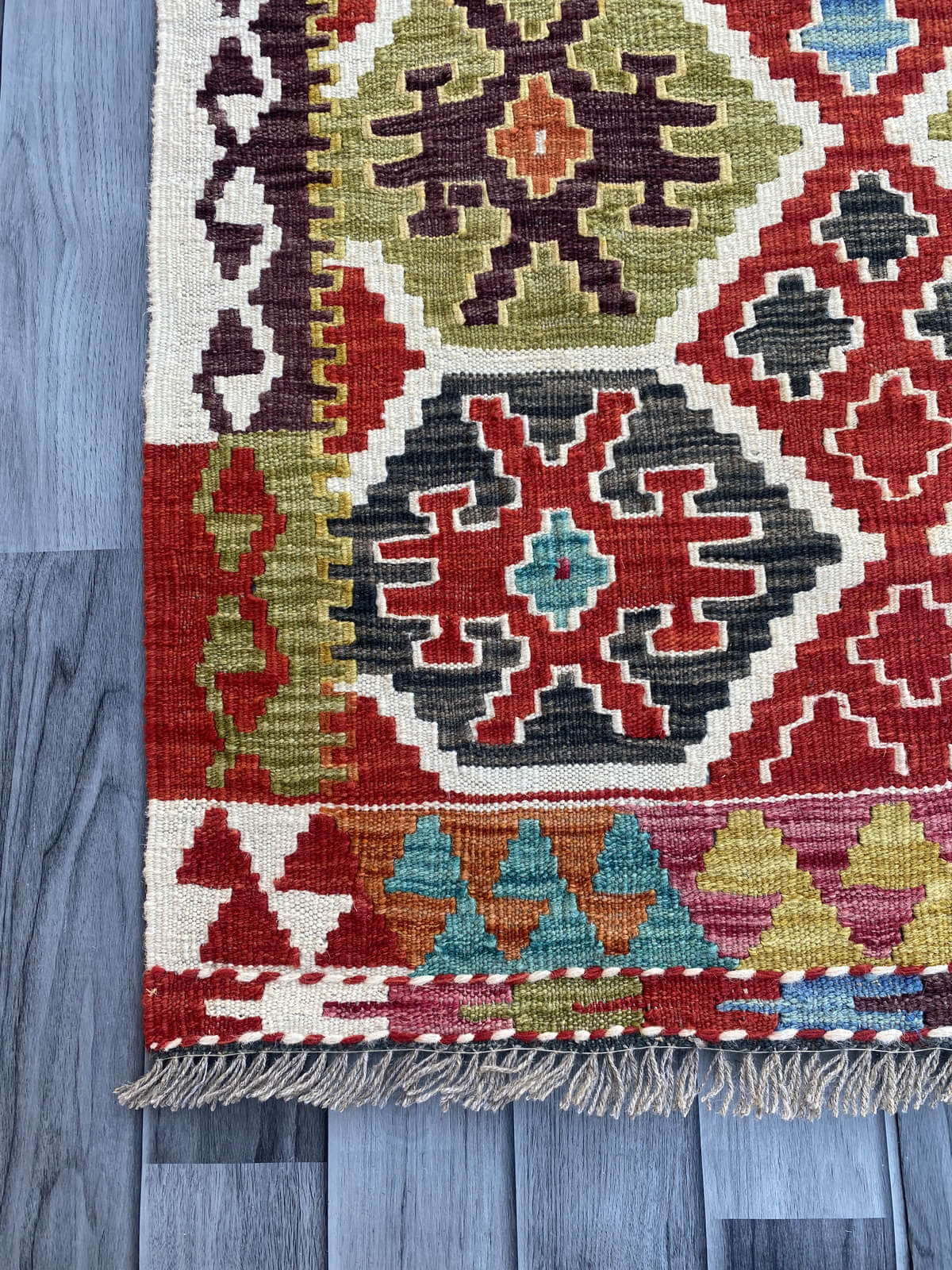 Handmade Flat Weave Kilim Rug ( 392 cm x 82 cm )