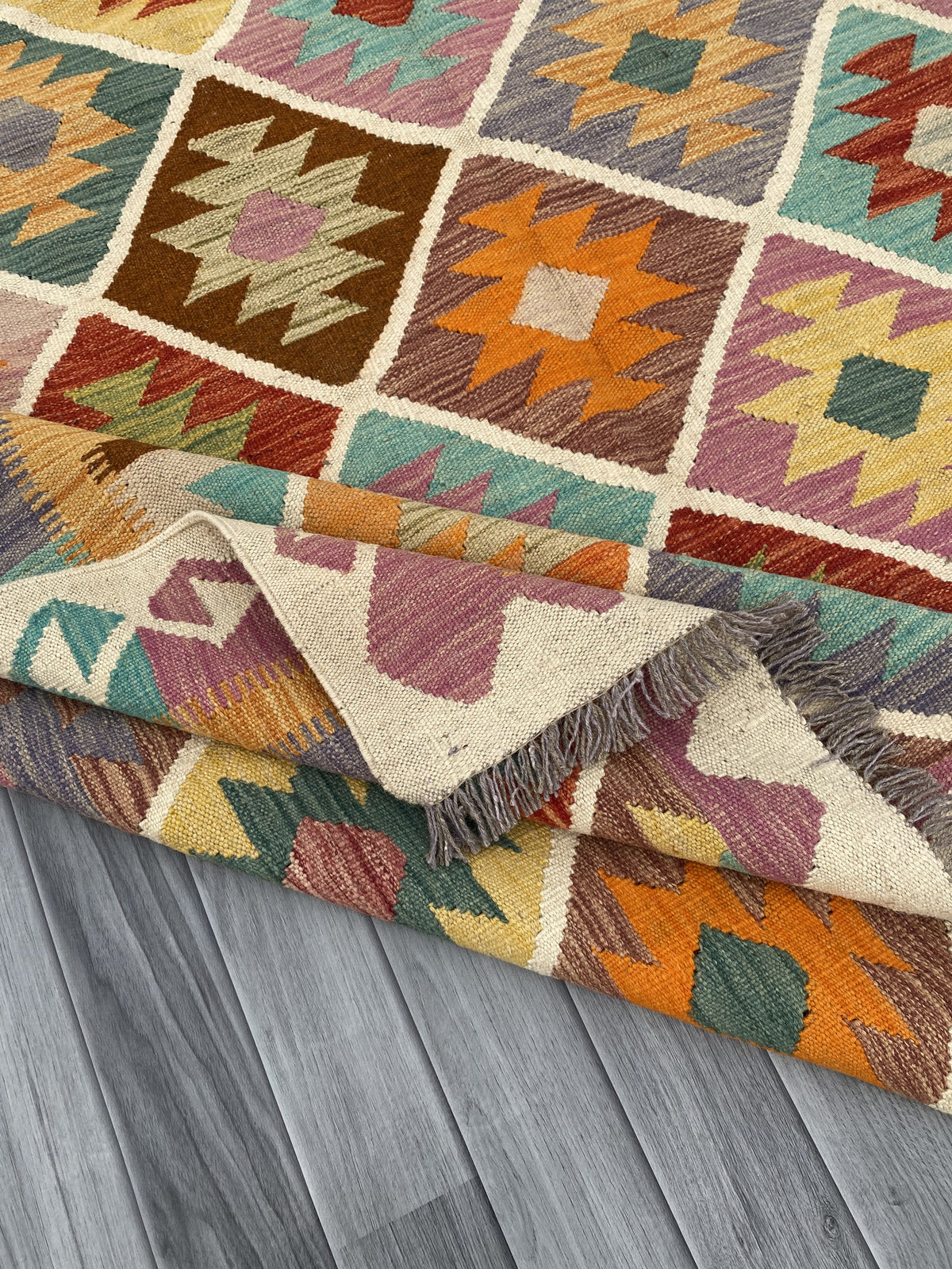 Handmade Flat Weave Kilim Rug |302 CM x 198 CM KSD#209