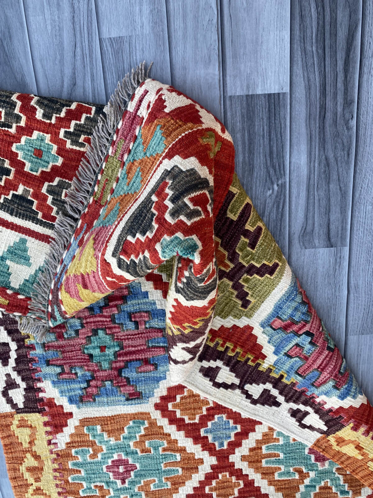 Handmade Flat Weave Kilim Rug ( 392 cm x 82 cm )