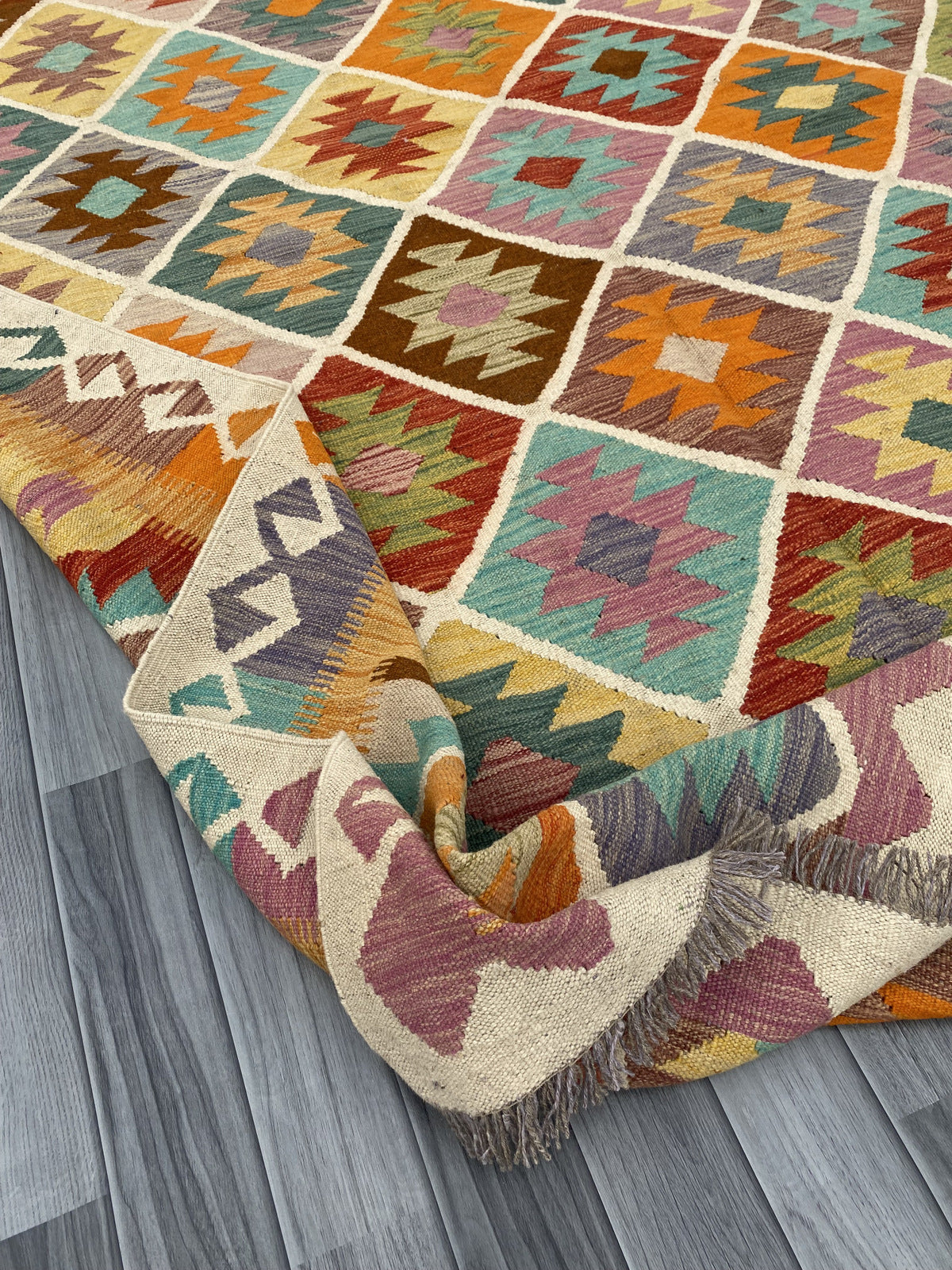 Handmade Flat Weave Kilim Rug |302 CM x 198 CM KSD#209