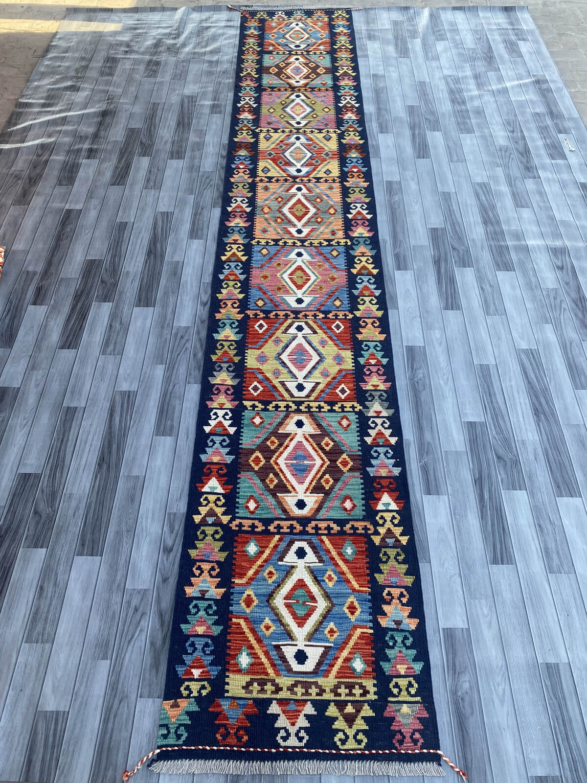 Handmade Flat Weave Kilim Rug ( 493 cm x 84 cm )