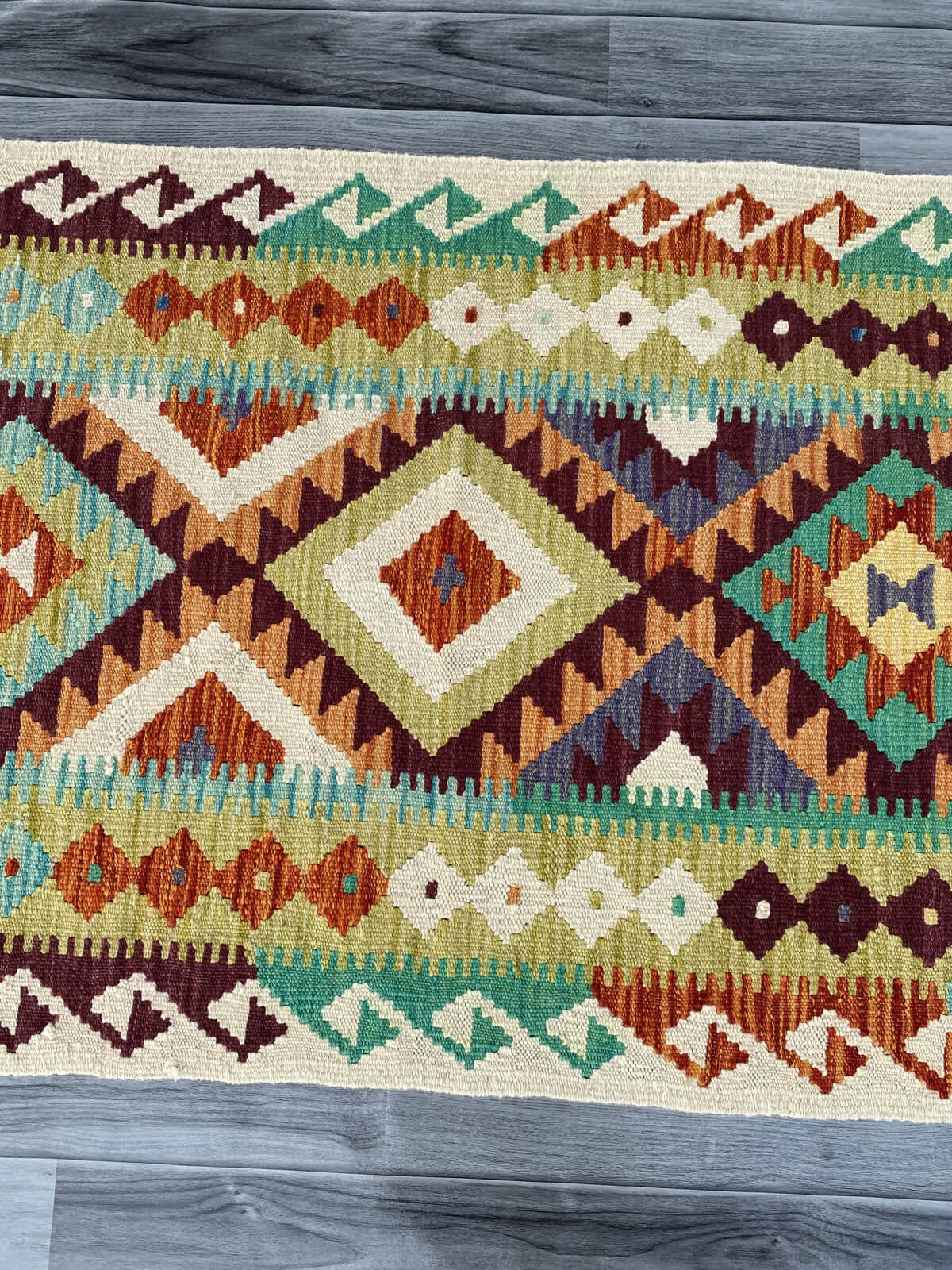 Handmade Afghan Chobi Kilim Rug 126x77 cm KAS#728