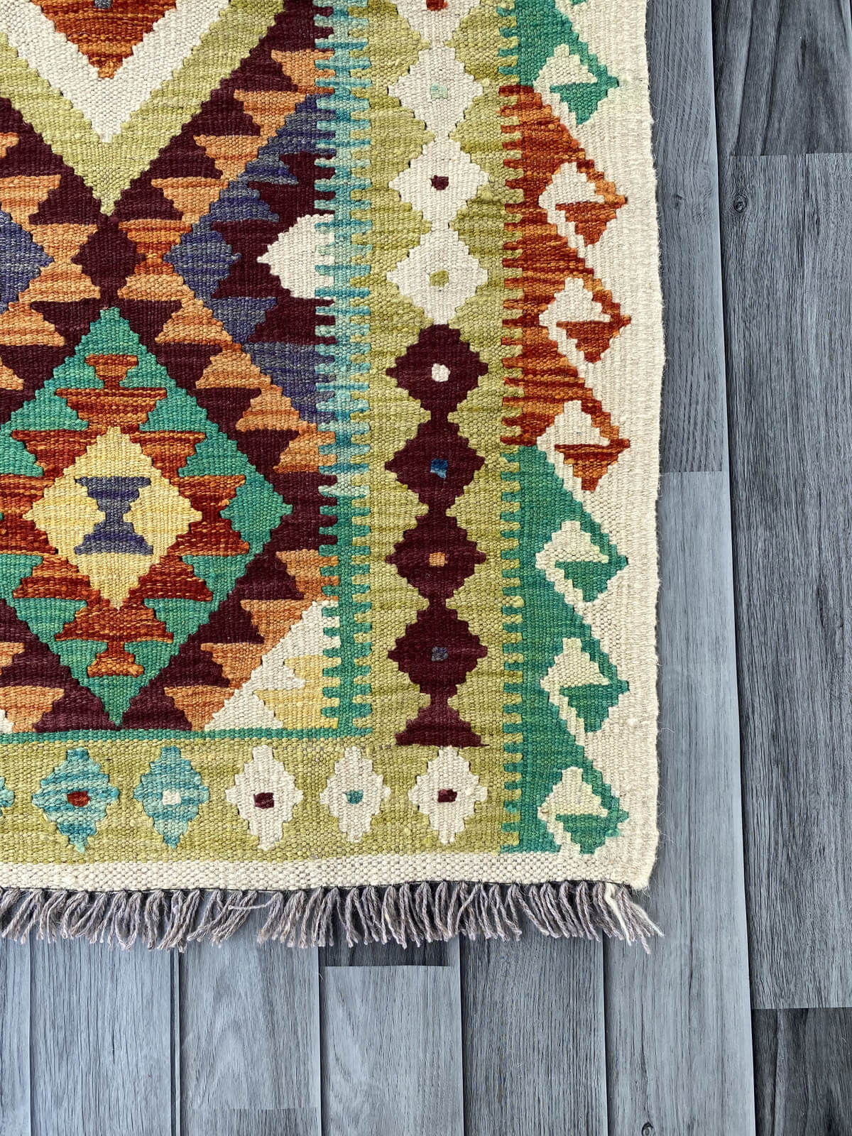 Handmade Afghan Chobi Kilim Rug 126x77 cm KAS#728