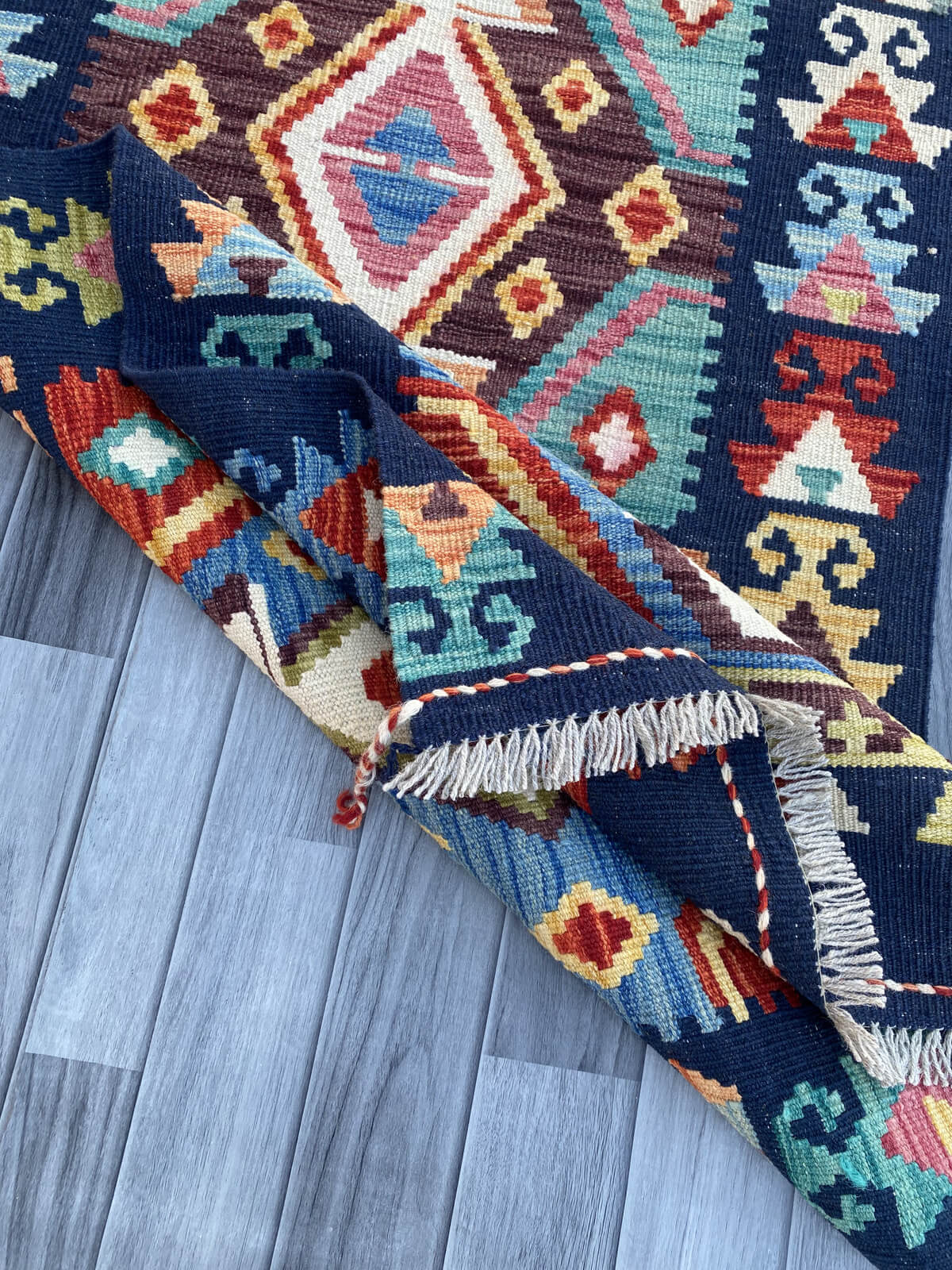 Handmade Flat Weave Kilim Rug ( 493 cm x 84 cm )