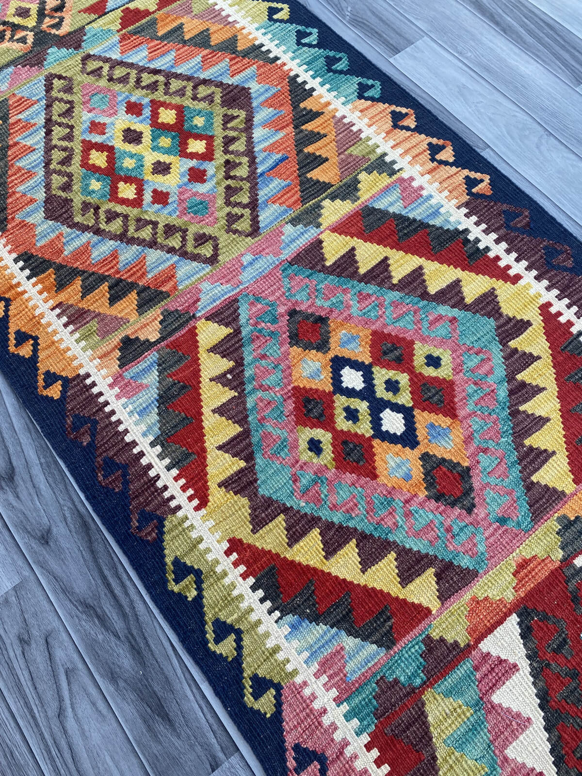 Handmade Flat Weave Kilim Rug ( 488 cm x 81 cm )