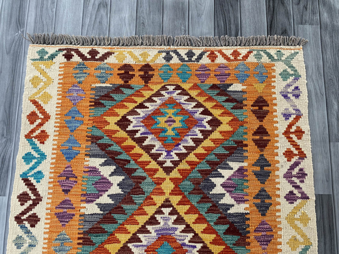 Handmade Afghan Chobi Kilim Rug 161x98 cm KAS#731