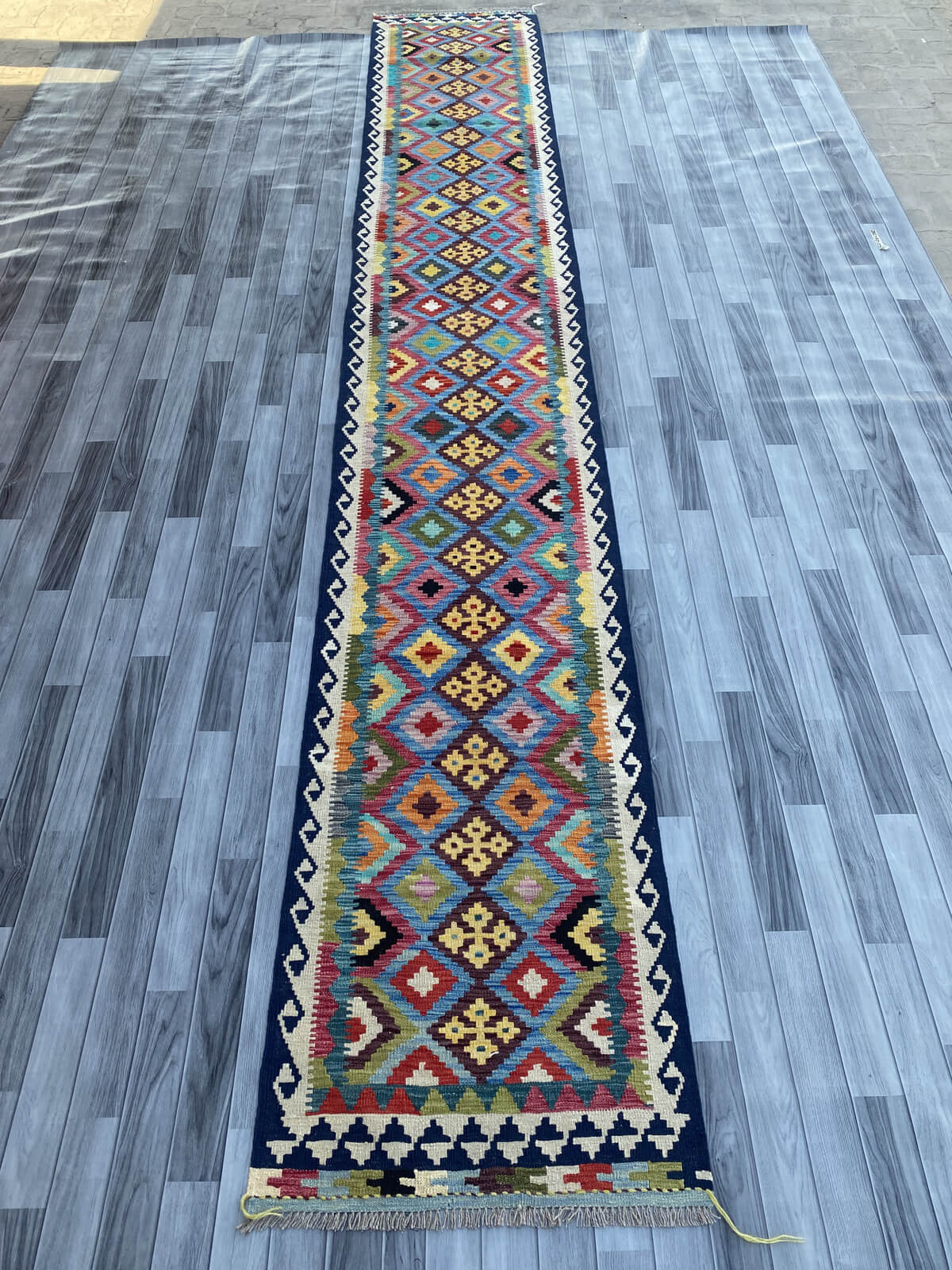 Handmade Flat Weave Kilim Rug ( 515 cm x 82 cm )