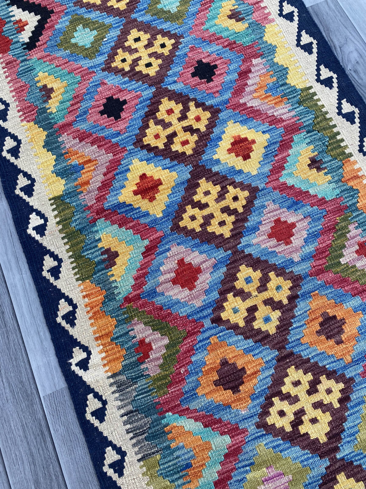 Handmade Flat Weave Kilim Rug ( 515 cm x 82 cm )
