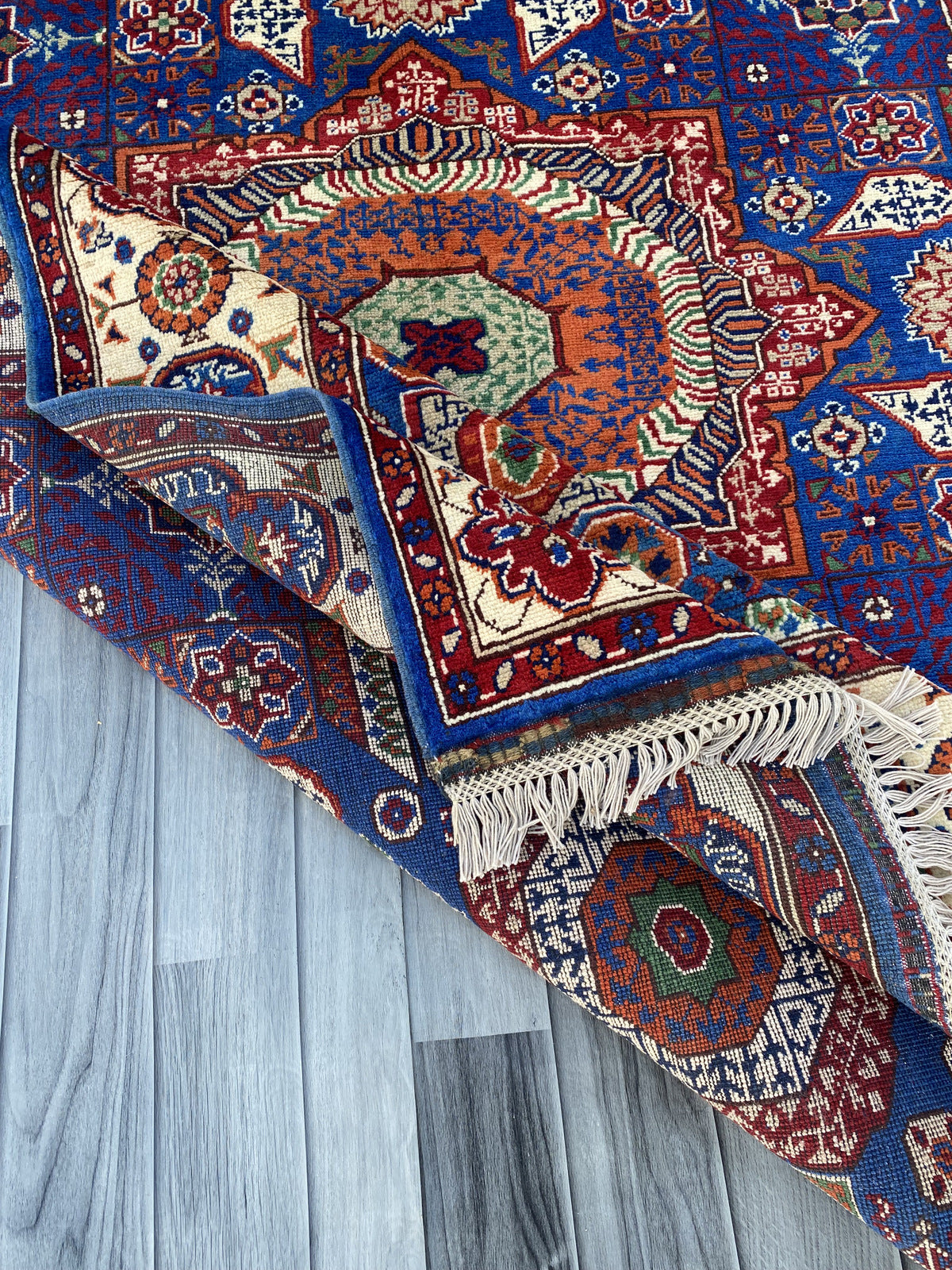 Hand Woven Afghan Traditional Wool Rug | 210 CM x 144 CM KSD#996