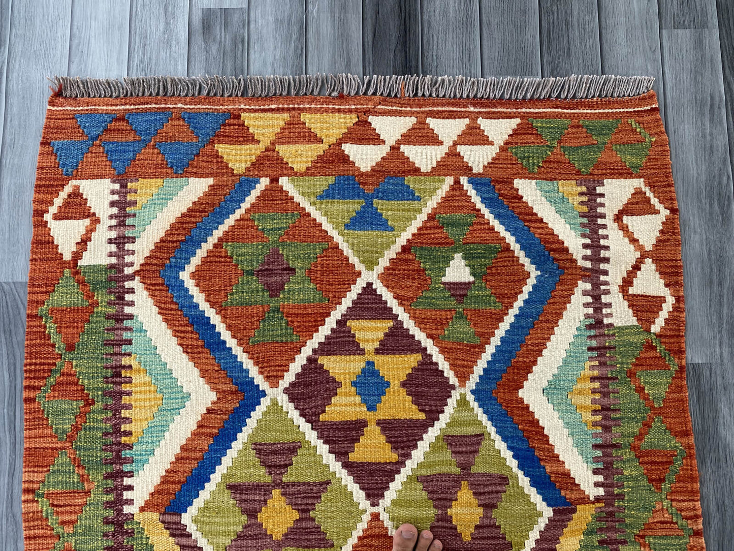 Handmade Afghan Chobi Kilim Rug 145x101 cm KAS#736