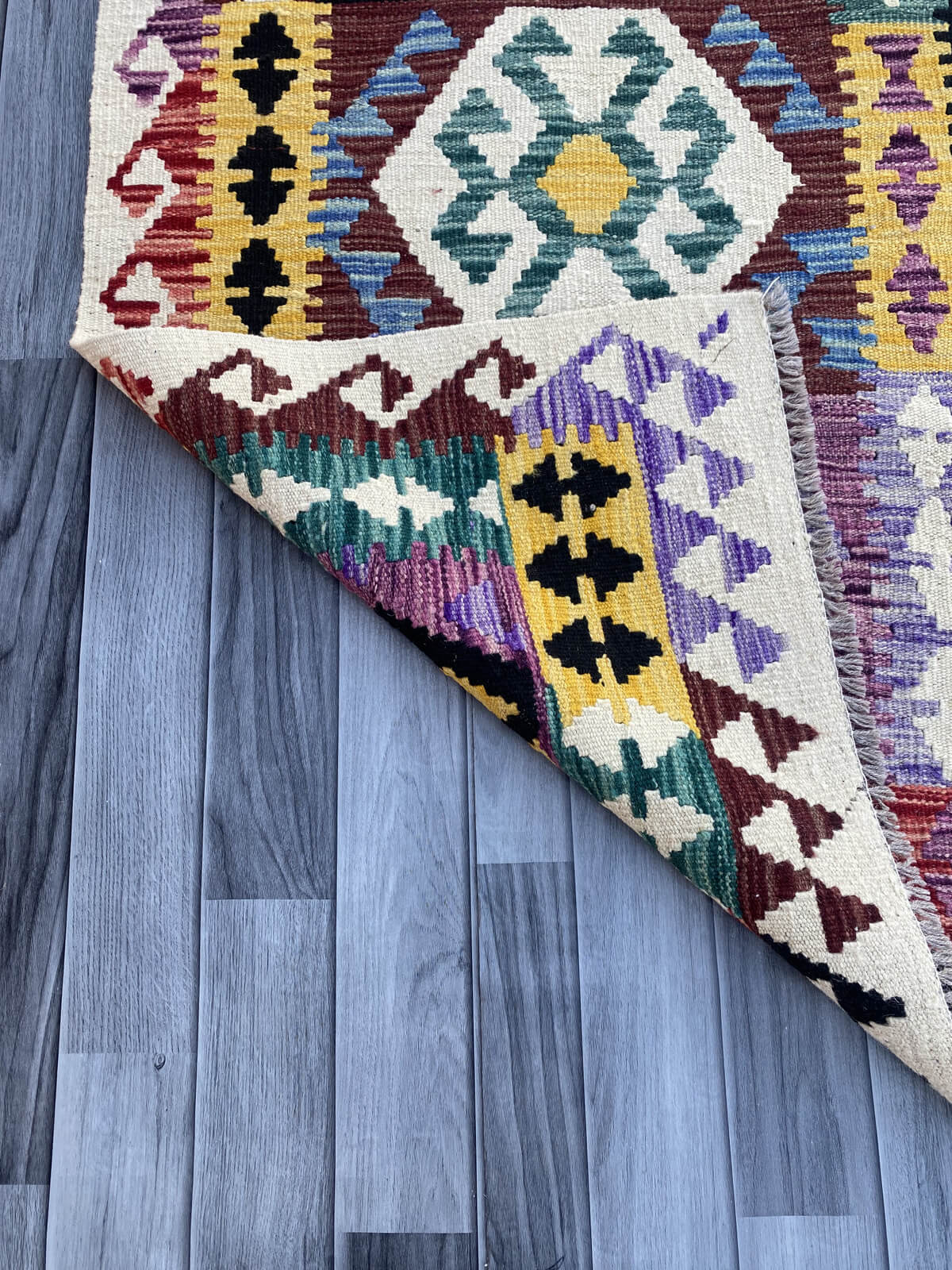 Handmade Flat Weave Kilim Rug ( 385 cm x 80 cm )