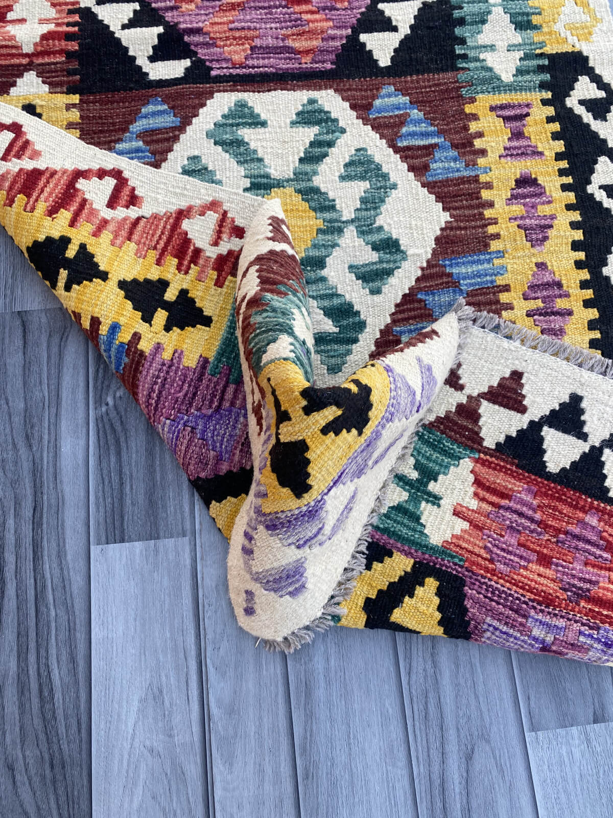 Handmade Flat Weave Kilim Rug ( 385 cm x 80 cm )