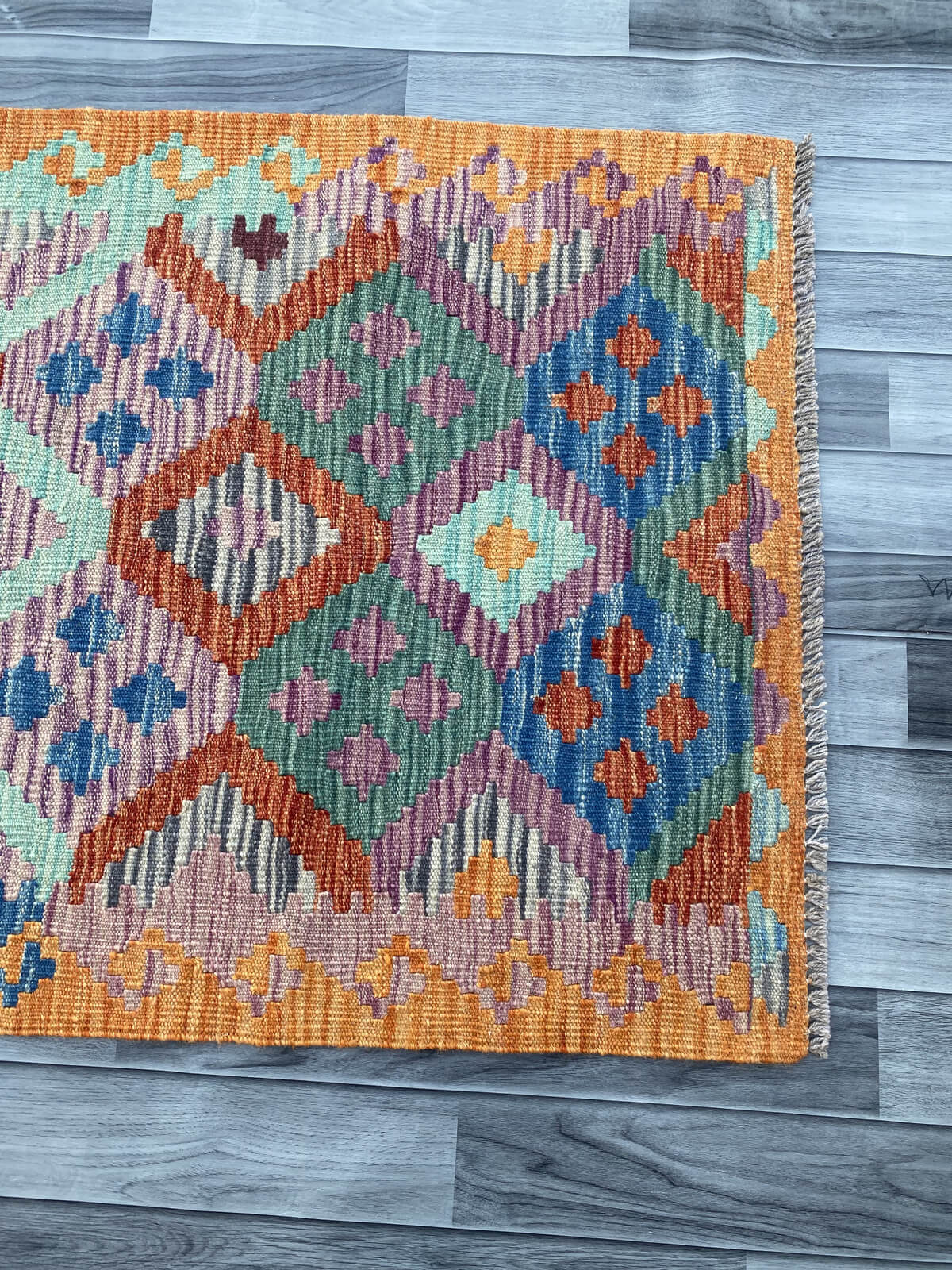 Handmade Flat Weave Kilim Rug ( 390 cm x 84 cm )