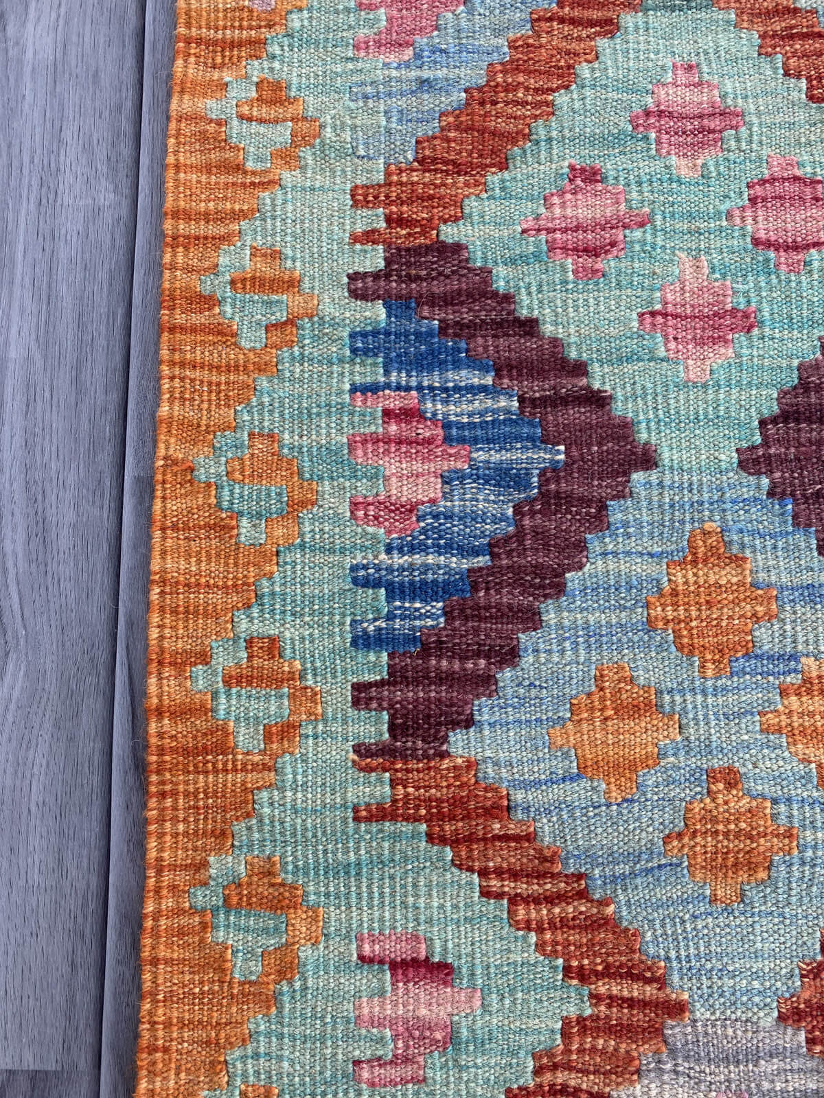 Handmade Flat Weave Kilim Rug ( 390 cm x 84 cm )