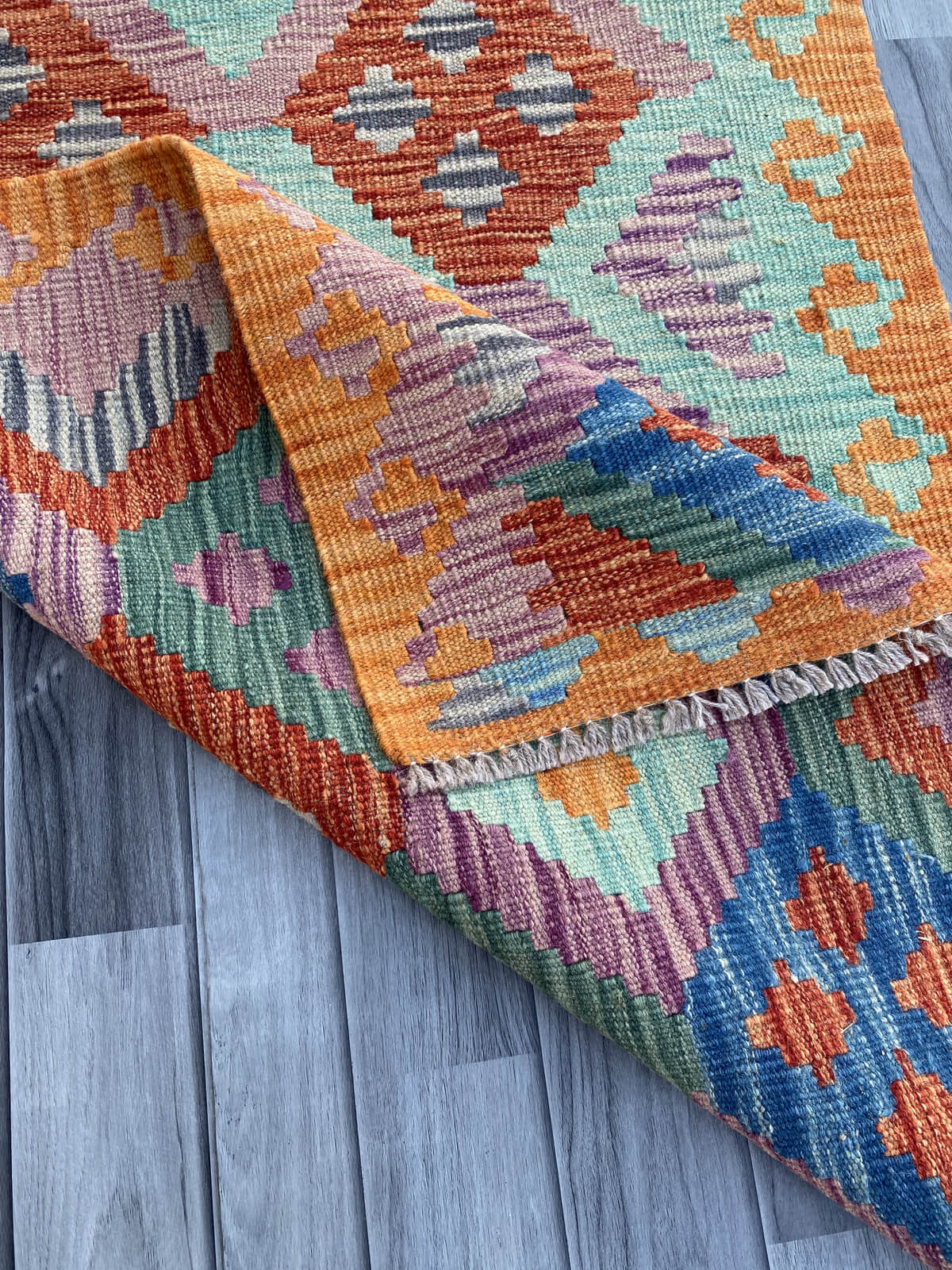 Handmade Flat Weave Kilim Rug ( 390 cm x 84 cm )