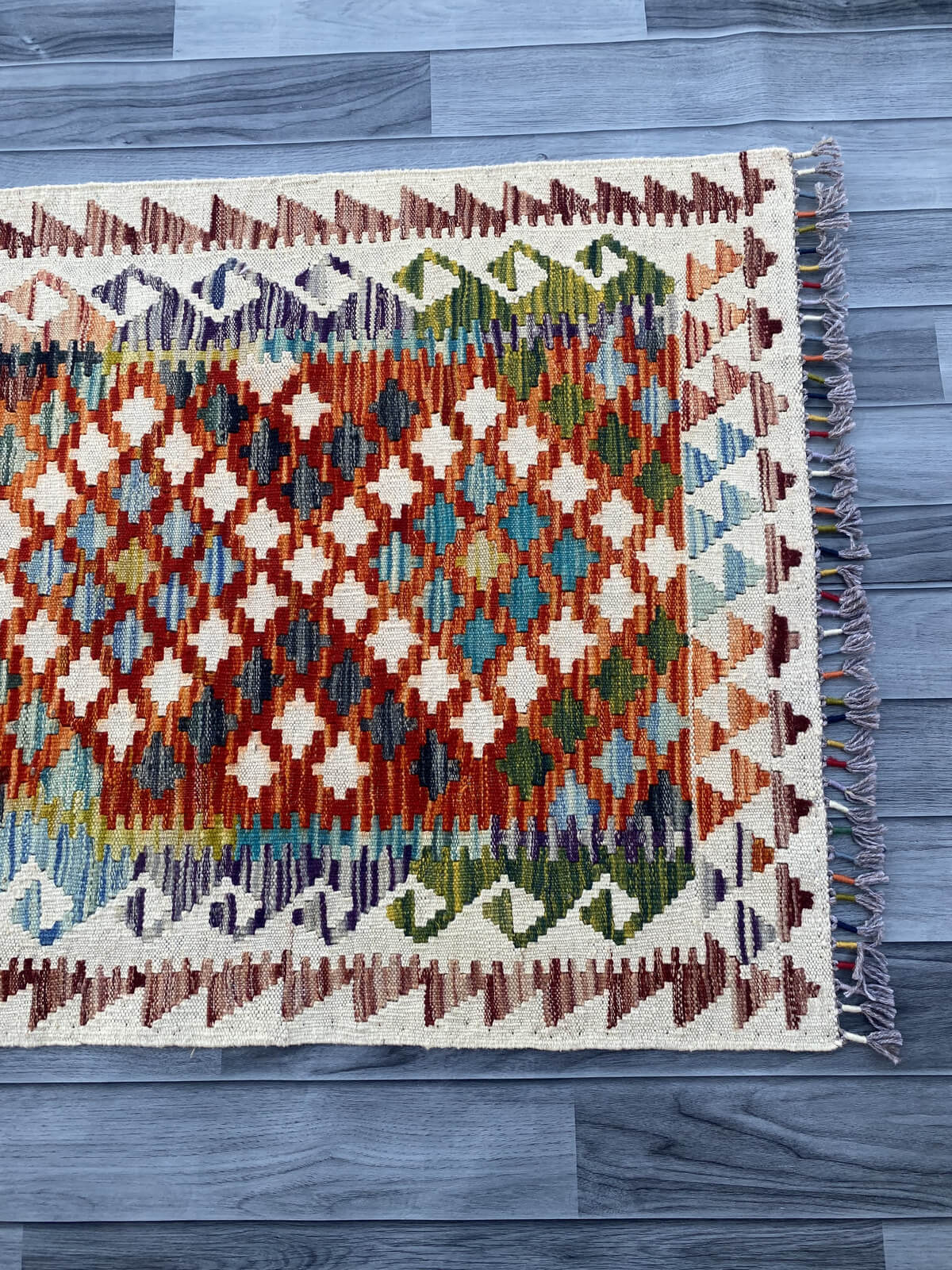 Handmade Flat Weave Kilim Rug ( 380 cm x 79 cm )