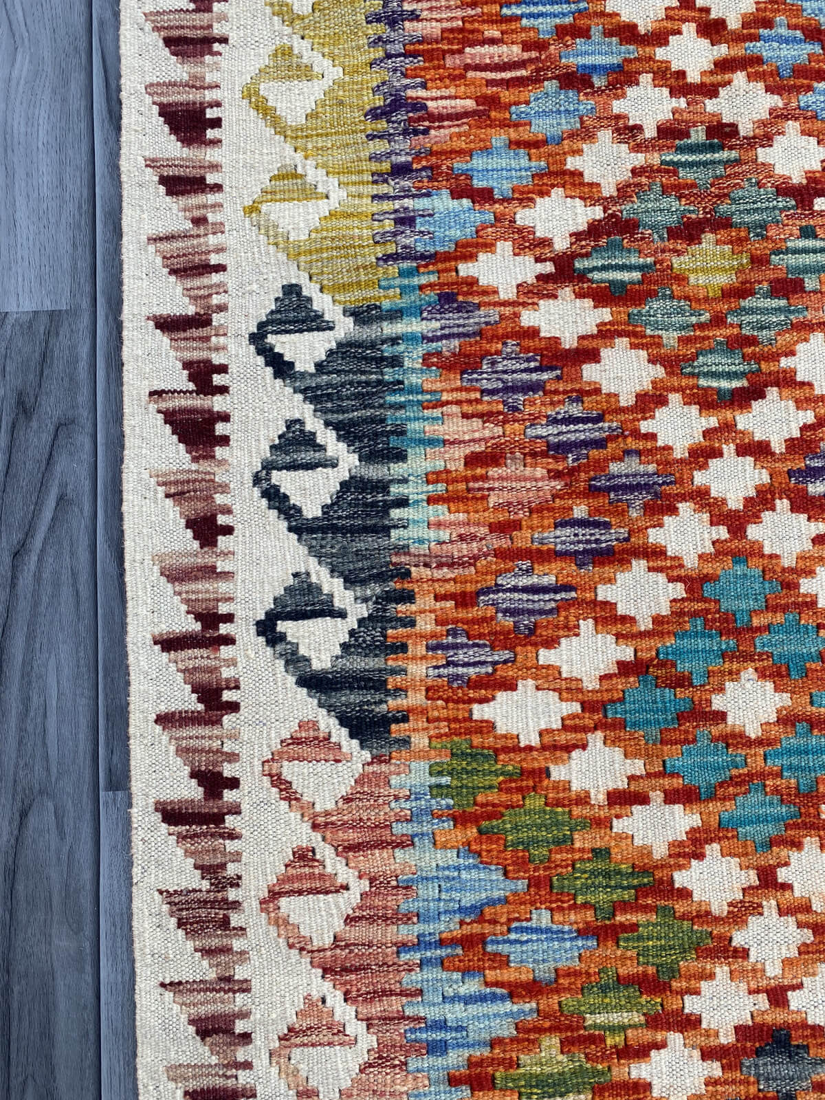Handmade Flat Weave Kilim Rug ( 380 cm x 79 cm )
