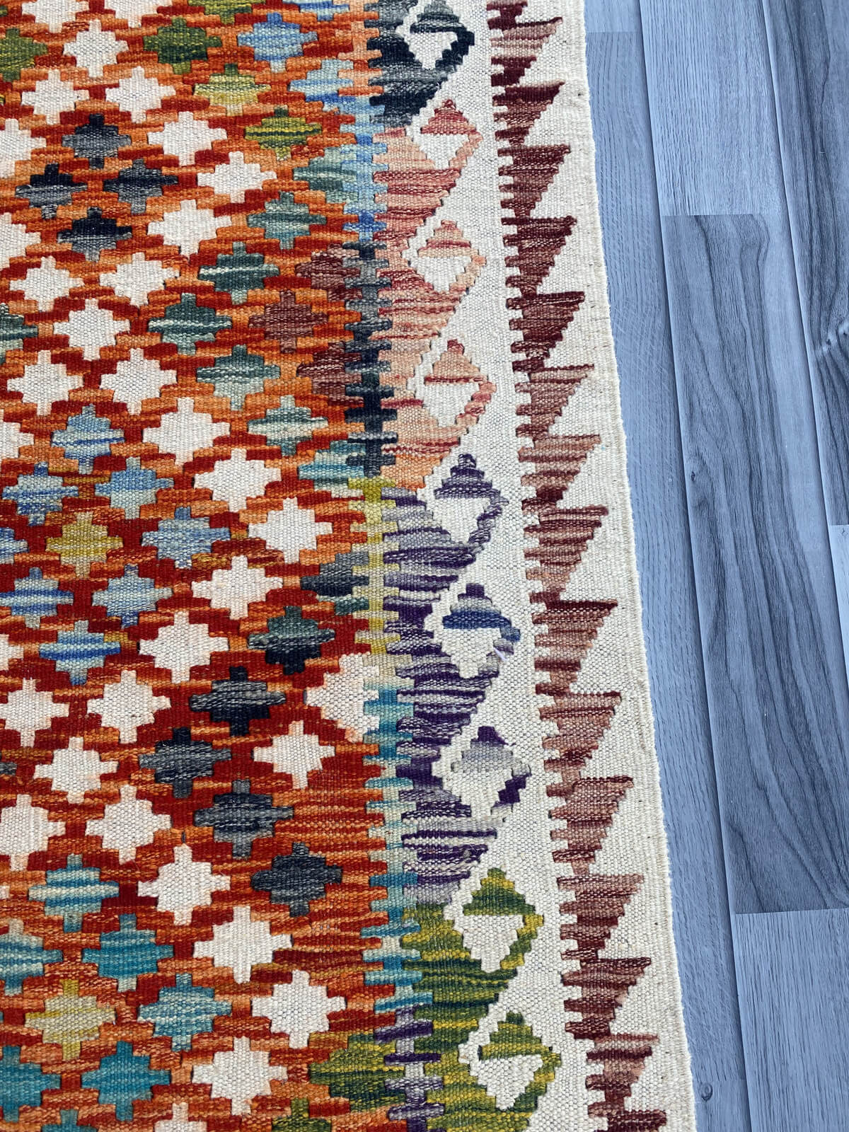 Handmade Flat Weave Kilim Rug ( 380 cm x 79 cm )