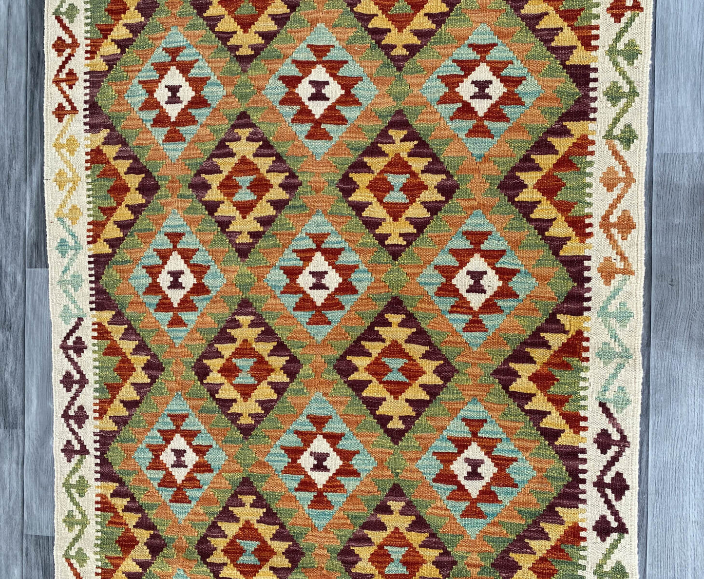 Handmade Afghan Chobi Kilim Rug 156x99 cm KAS#739