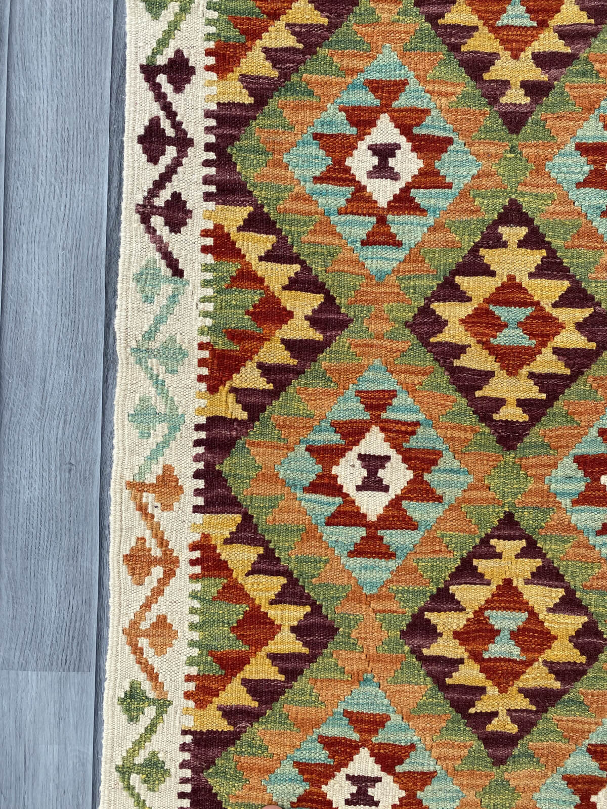 Handmade Afghan Chobi Kilim Rug 156x99 cm KAS#739