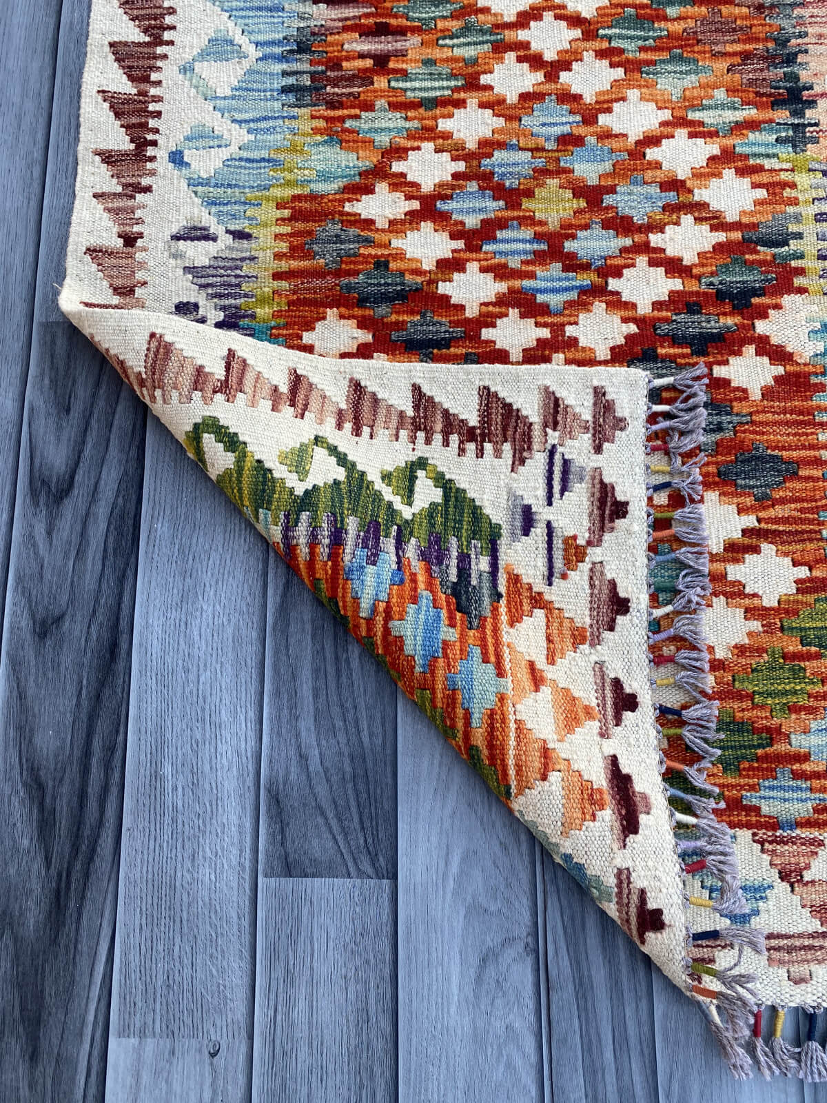Handmade Flat Weave Kilim Rug ( 380 cm x 79 cm )