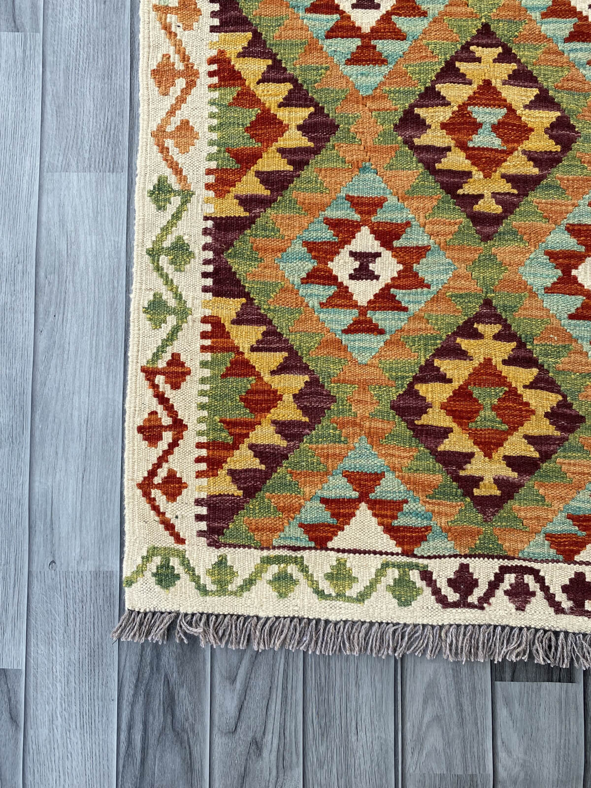 Handmade Afghan Chobi Kilim Rug 156x99 cm KAS#739
