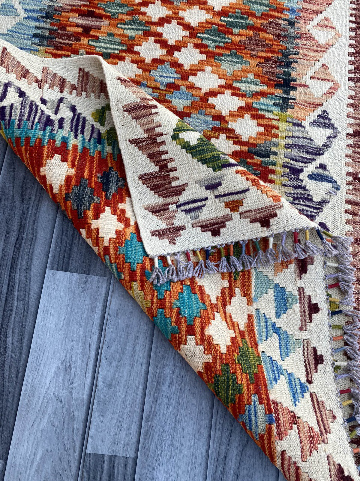 Handmade Flat Weave Kilim Rug ( 380 cm x 79 cm )