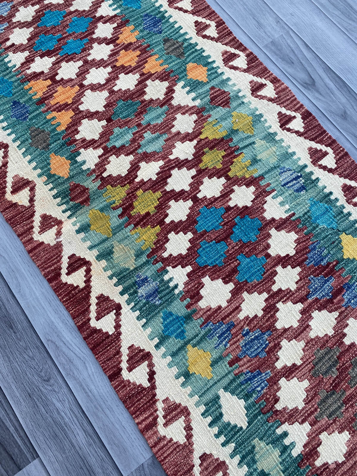 Handmade Flat Weave Kilim Rug ( 202 cm x 67 cm )