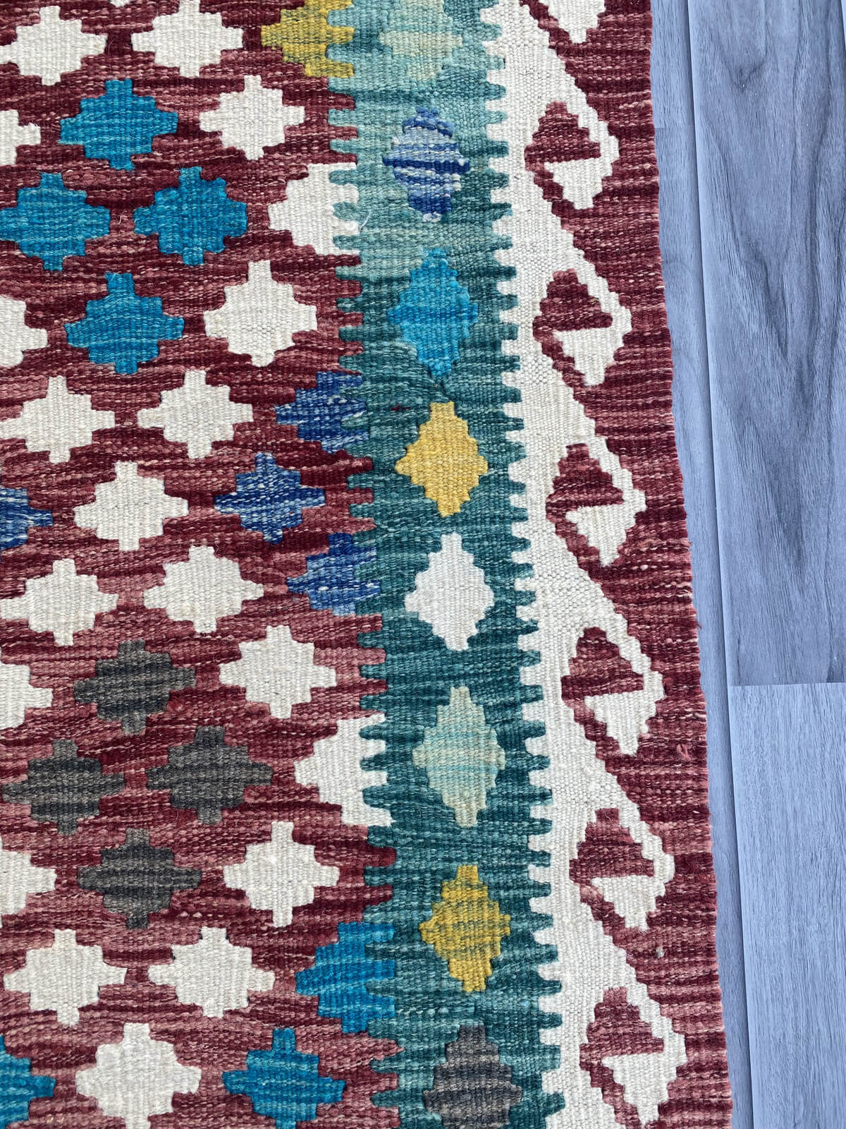 Handmade Flat Weave Kilim Rug ( 202 cm x 67 cm )