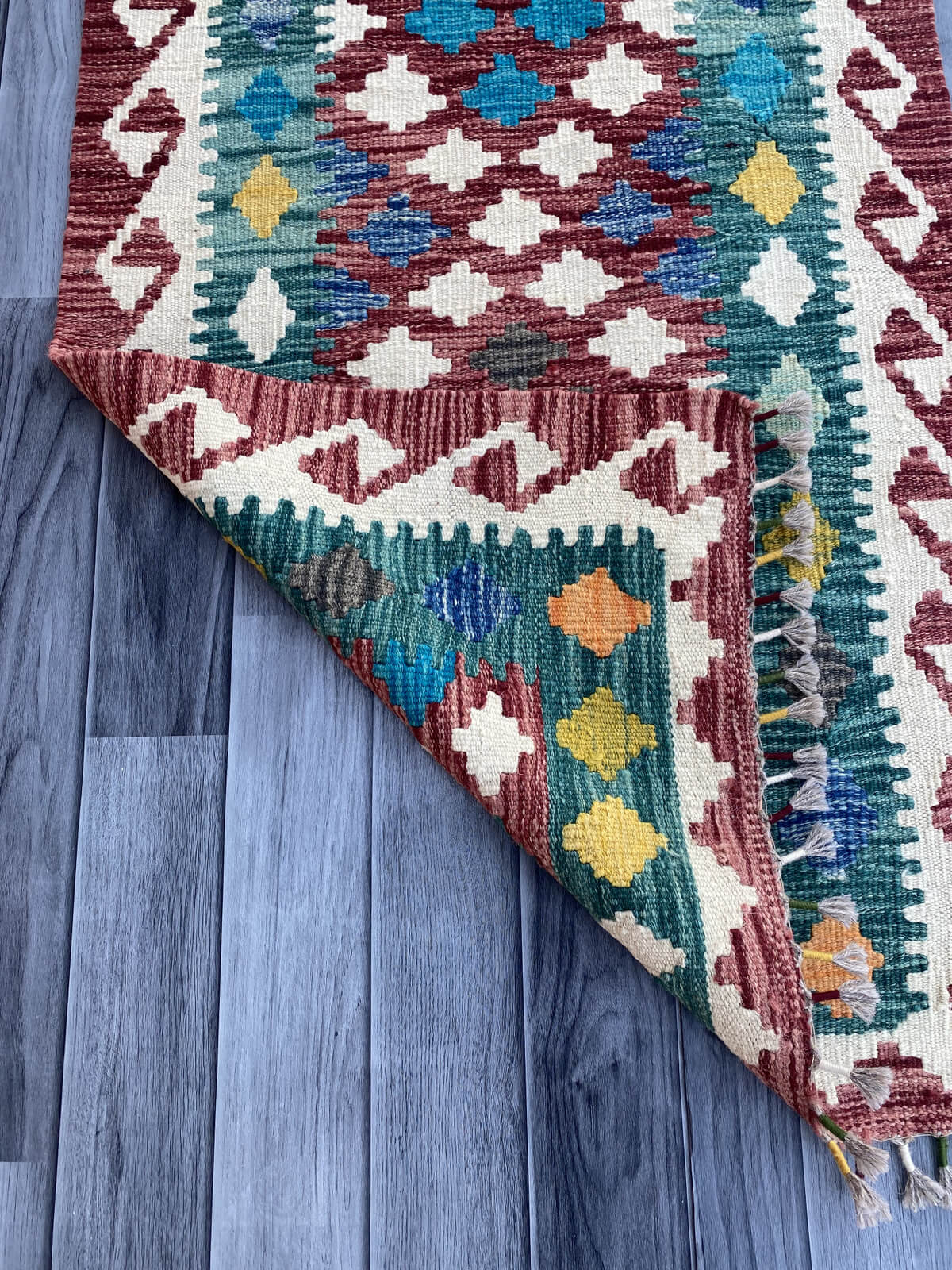 Handmade Flat Weave Kilim Rug ( 202 cm x 67 cm )