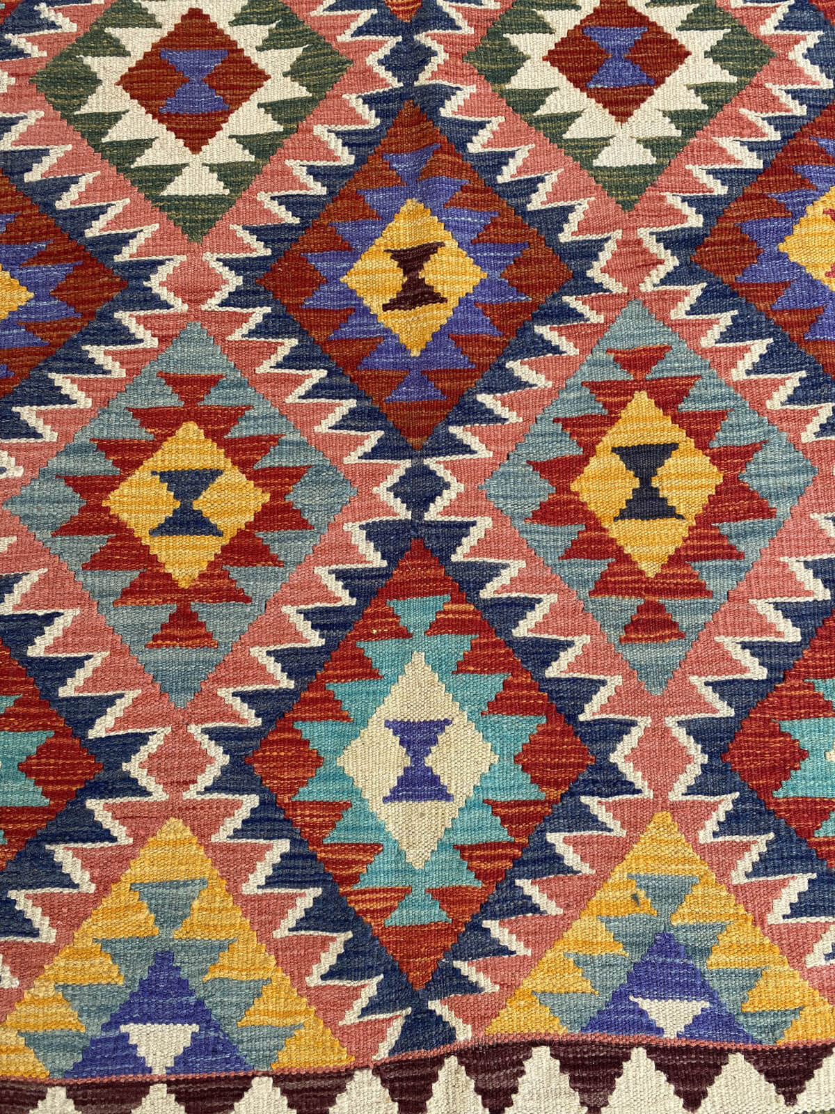 Handmade Afghan Chobi Kilim Rug 211x160 cm KAS#750