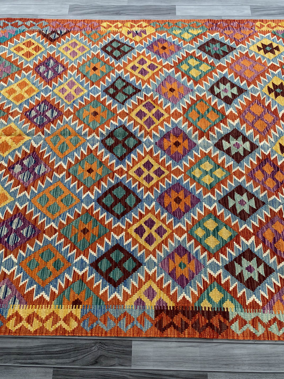 Handmade Afghan Chobi Kilim Rug 251x184 cm KAS#752
