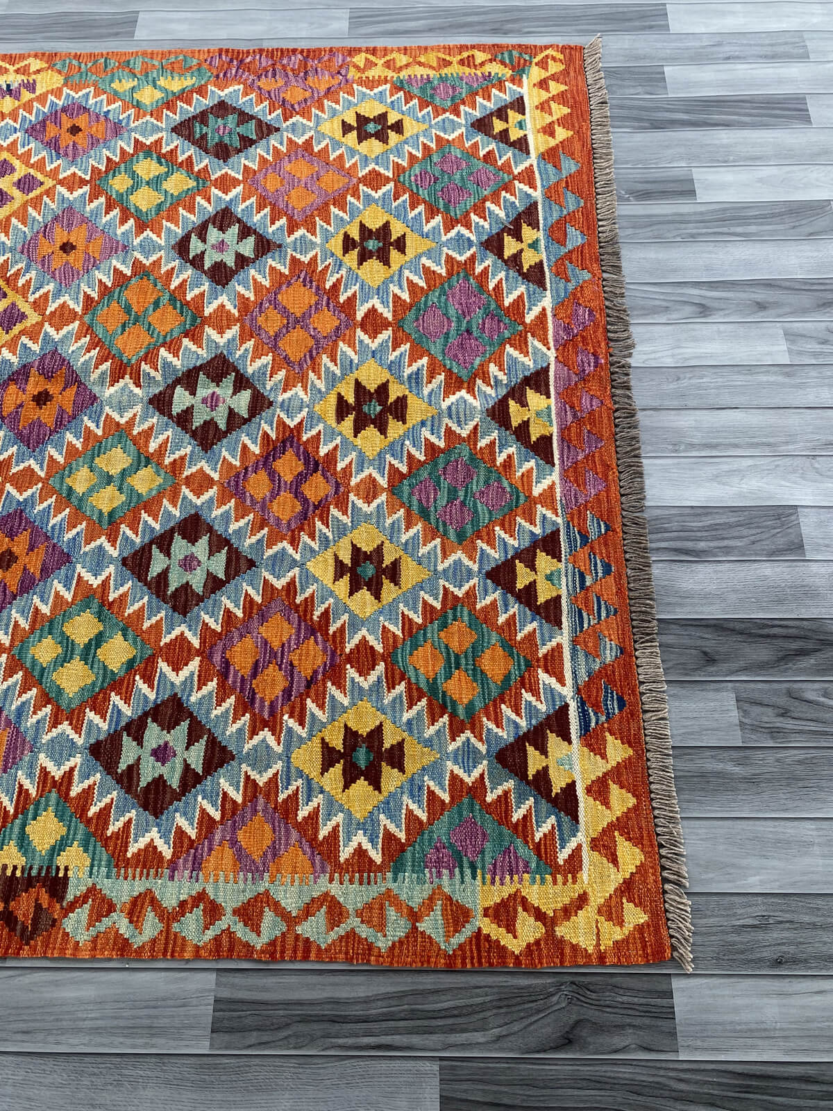 Handmade Afghan Chobi Kilim Rug 251x184 cm KAS#752