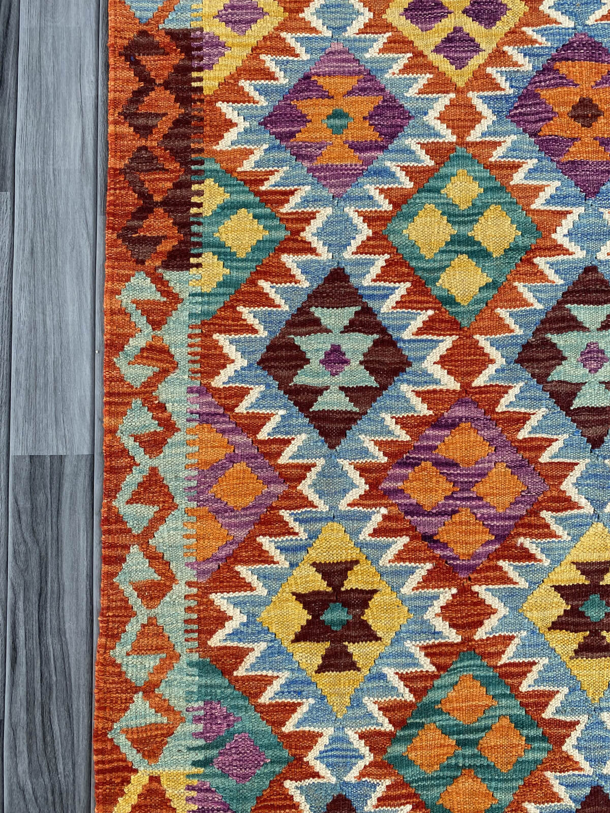 Handmade Afghan Chobi Kilim Rug 251x184 cm KAS#752