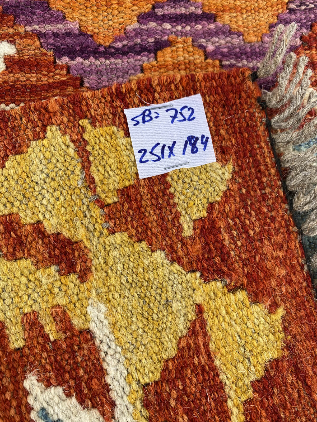 Handmade Afghan Chobi Kilim Rug 251x184 cm KAS#752