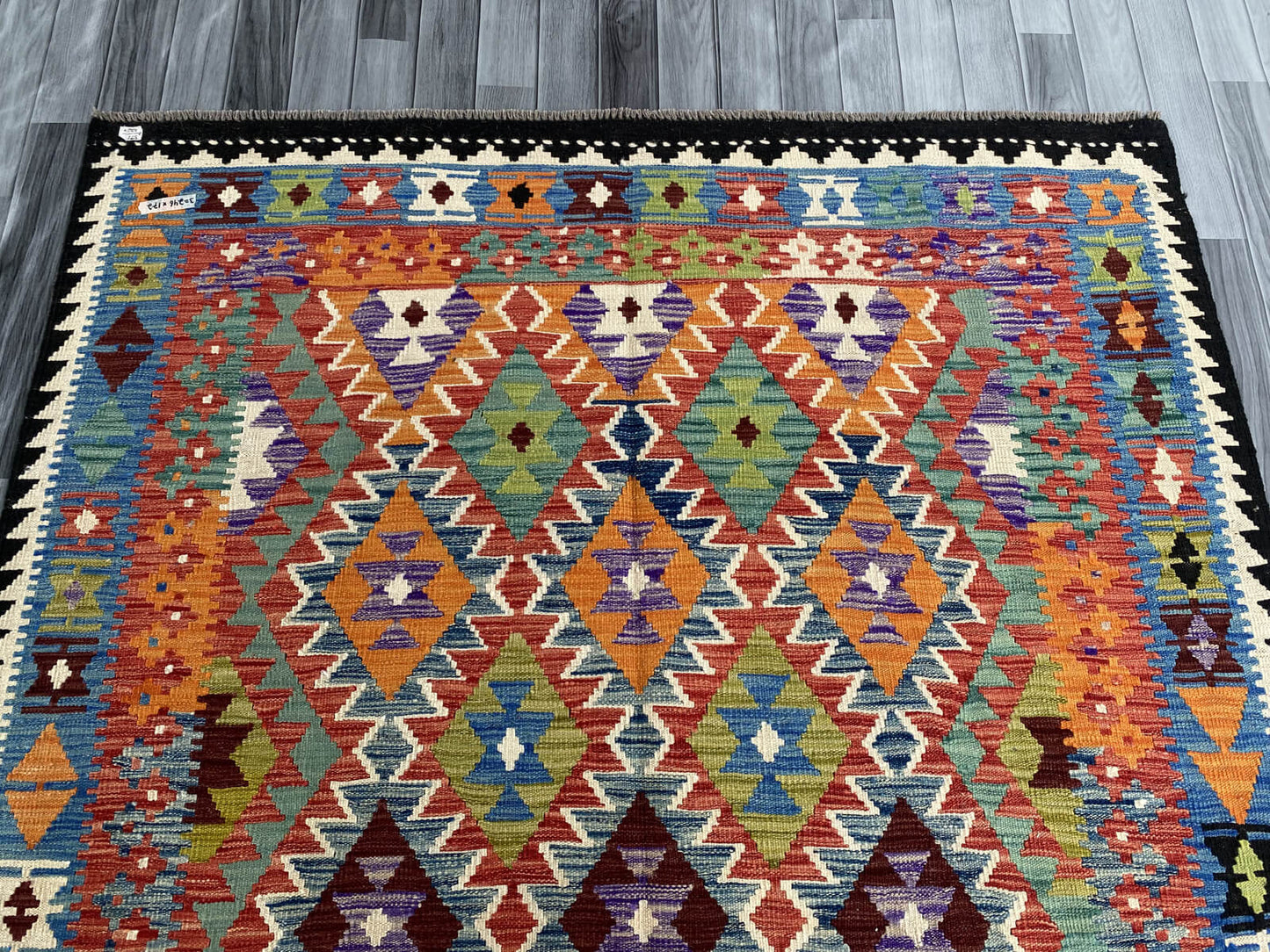 Handmade Afghan Chobi Kilim Rug 246x171 cm KAS#753