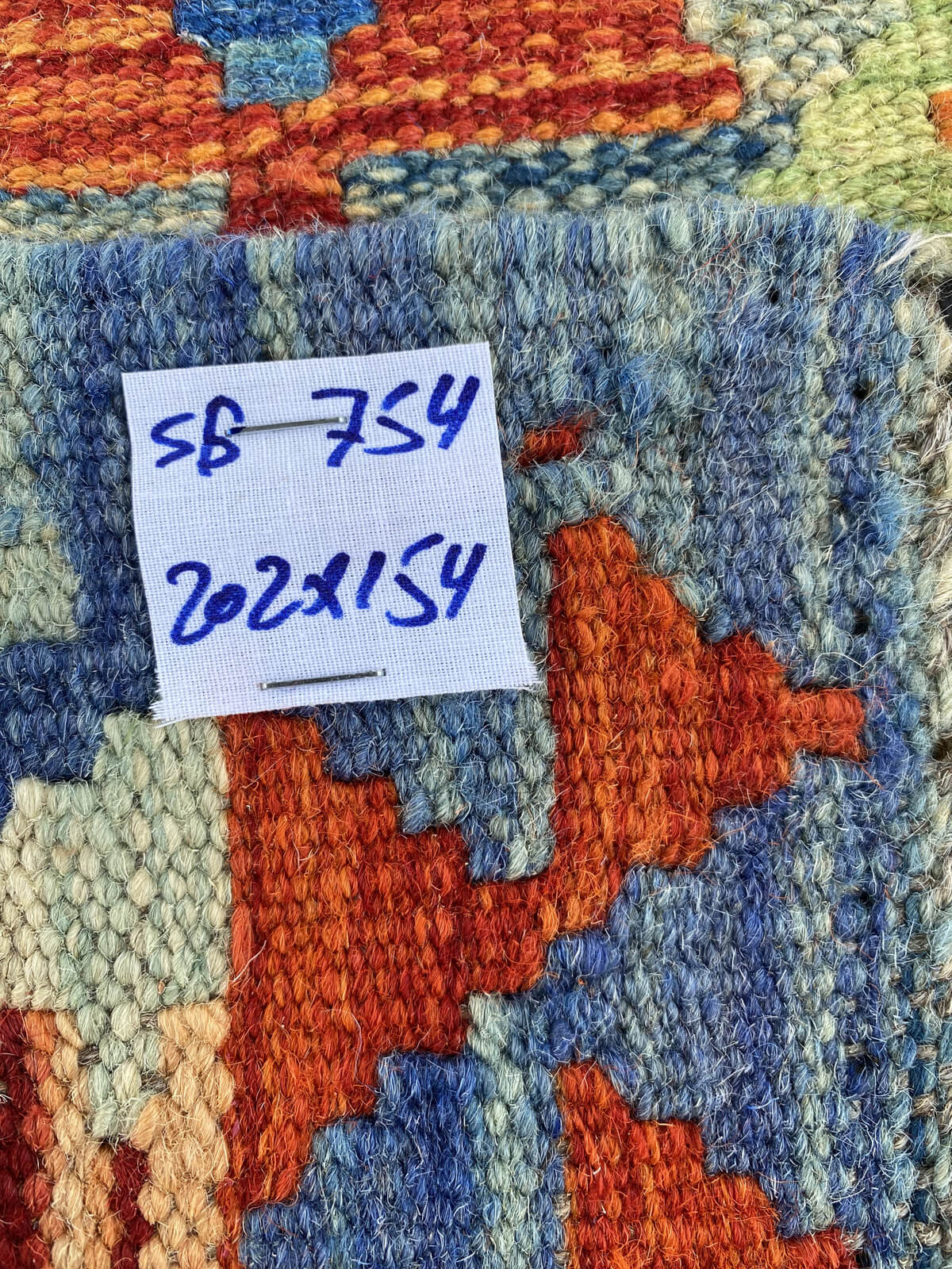 Handmade Afghan Chobi Kilim Rug 202x154 cm KAS#754