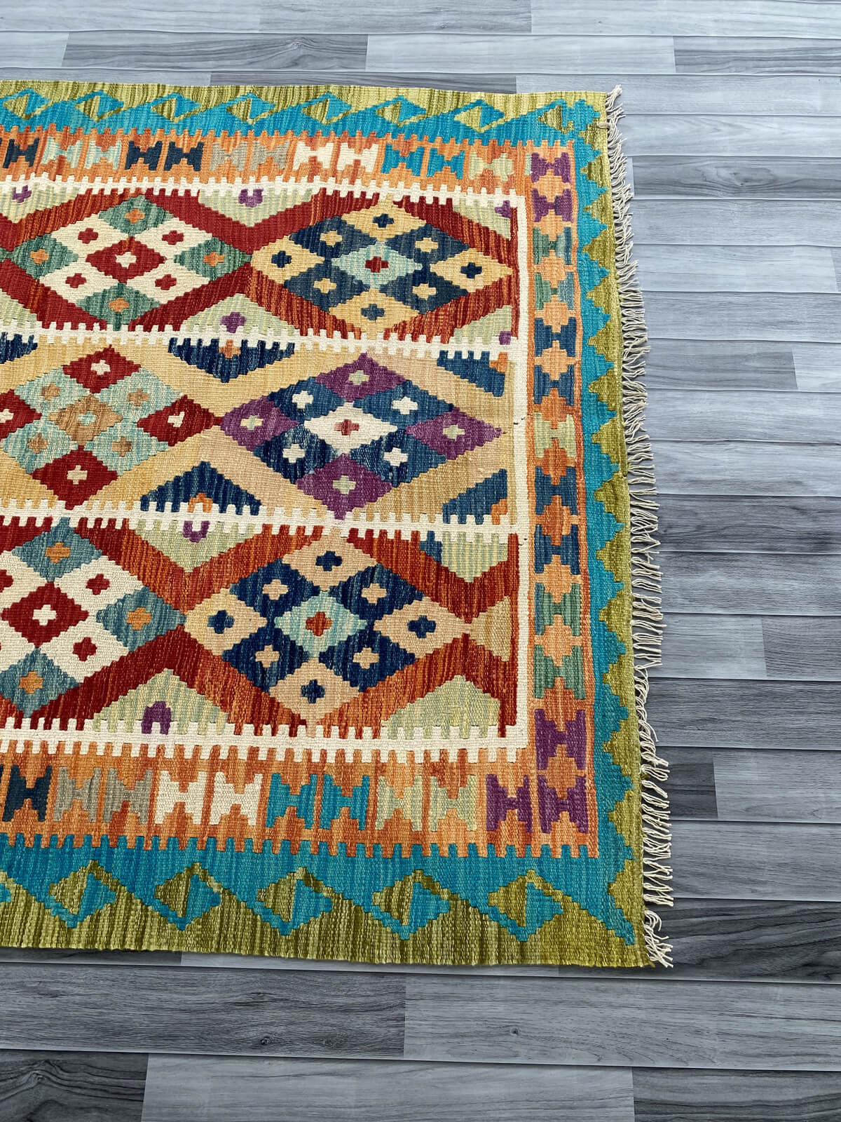Handmade Afghan Chobi Kilim Rug 198x150 cm KAS#756