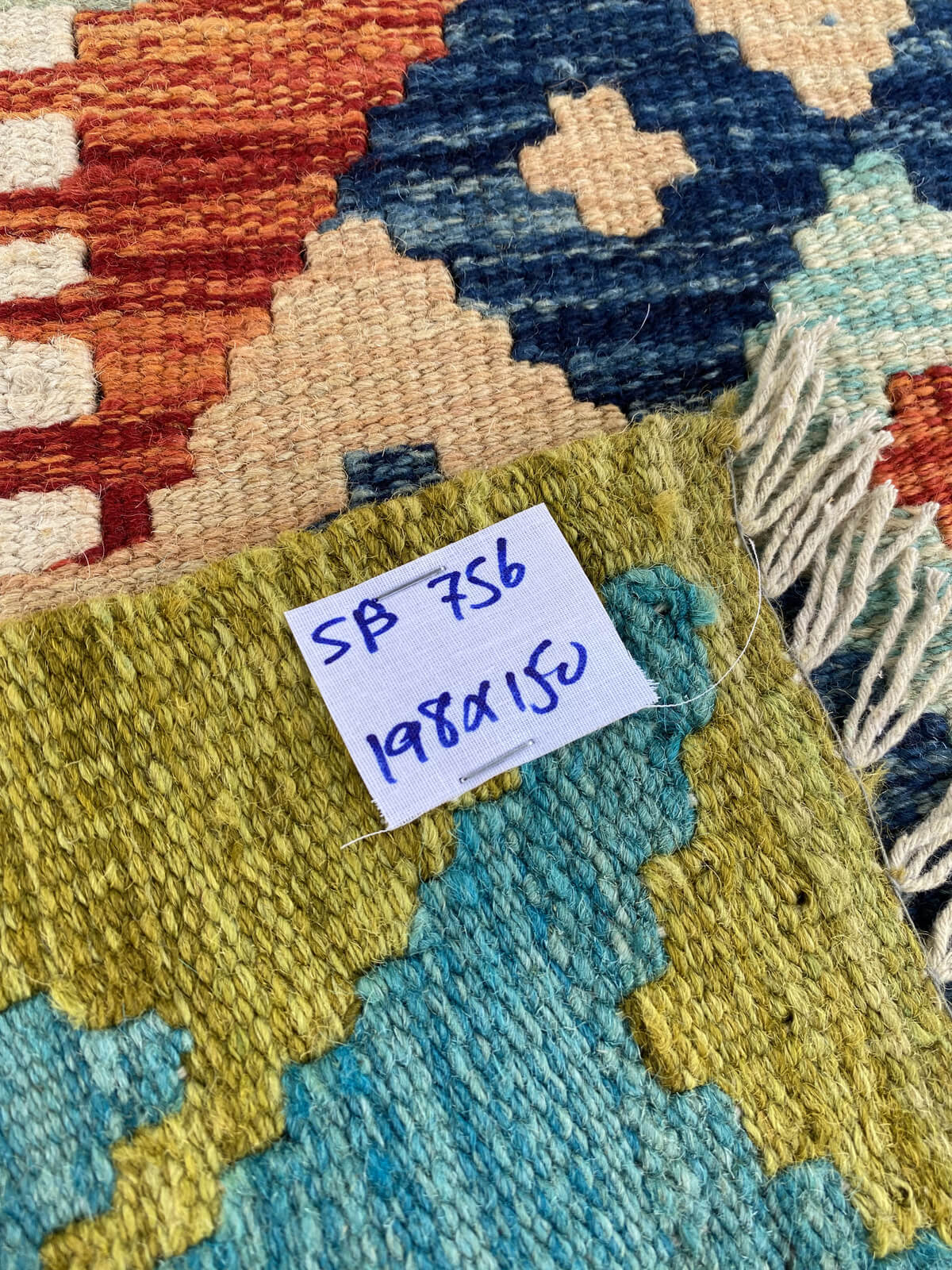 Handmade Afghan Chobi Kilim Rug 198x150 cm KAS#756