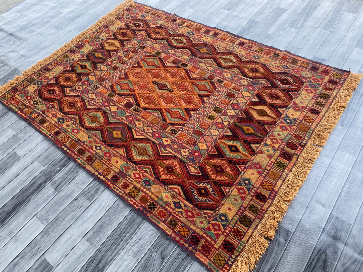 Handmade Fine Quality Meshwani Rug 195 CM x 150 CM ( SS#108)