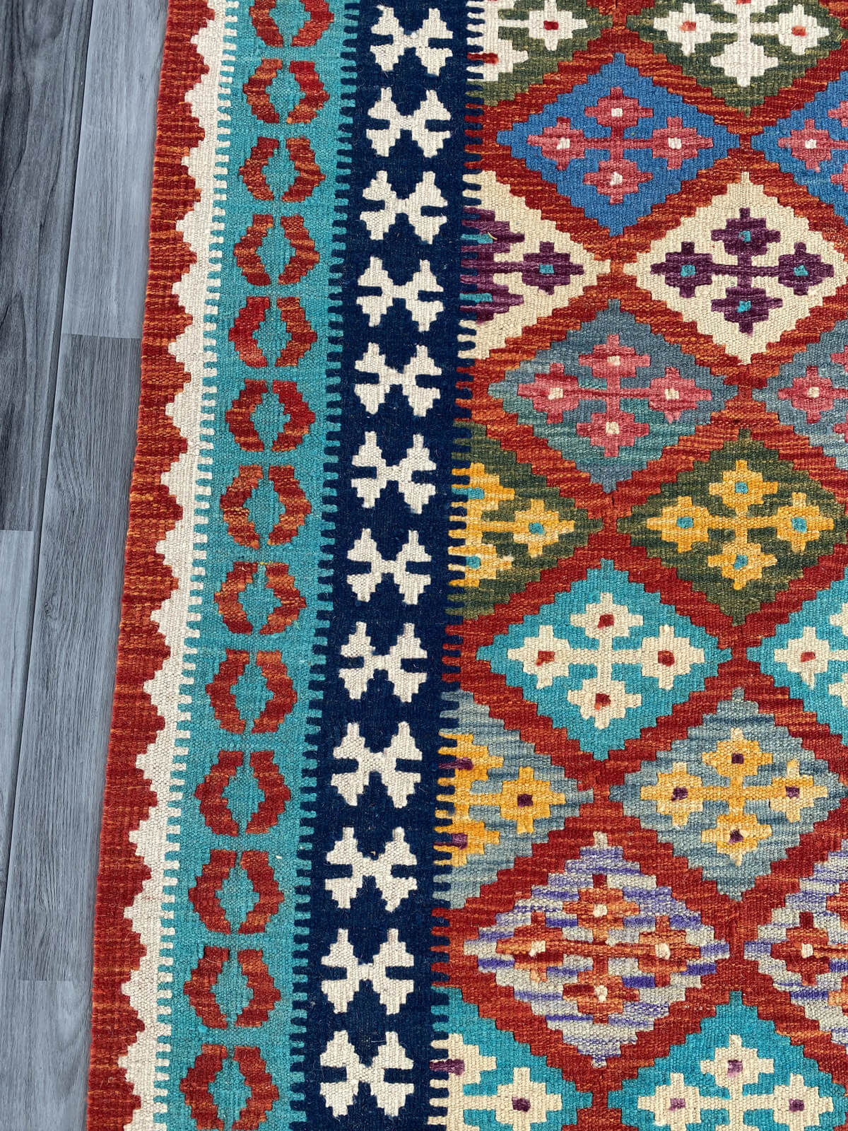 Handmade Afghan Chobi Kilim Rug 310x202 cm KAS#761
